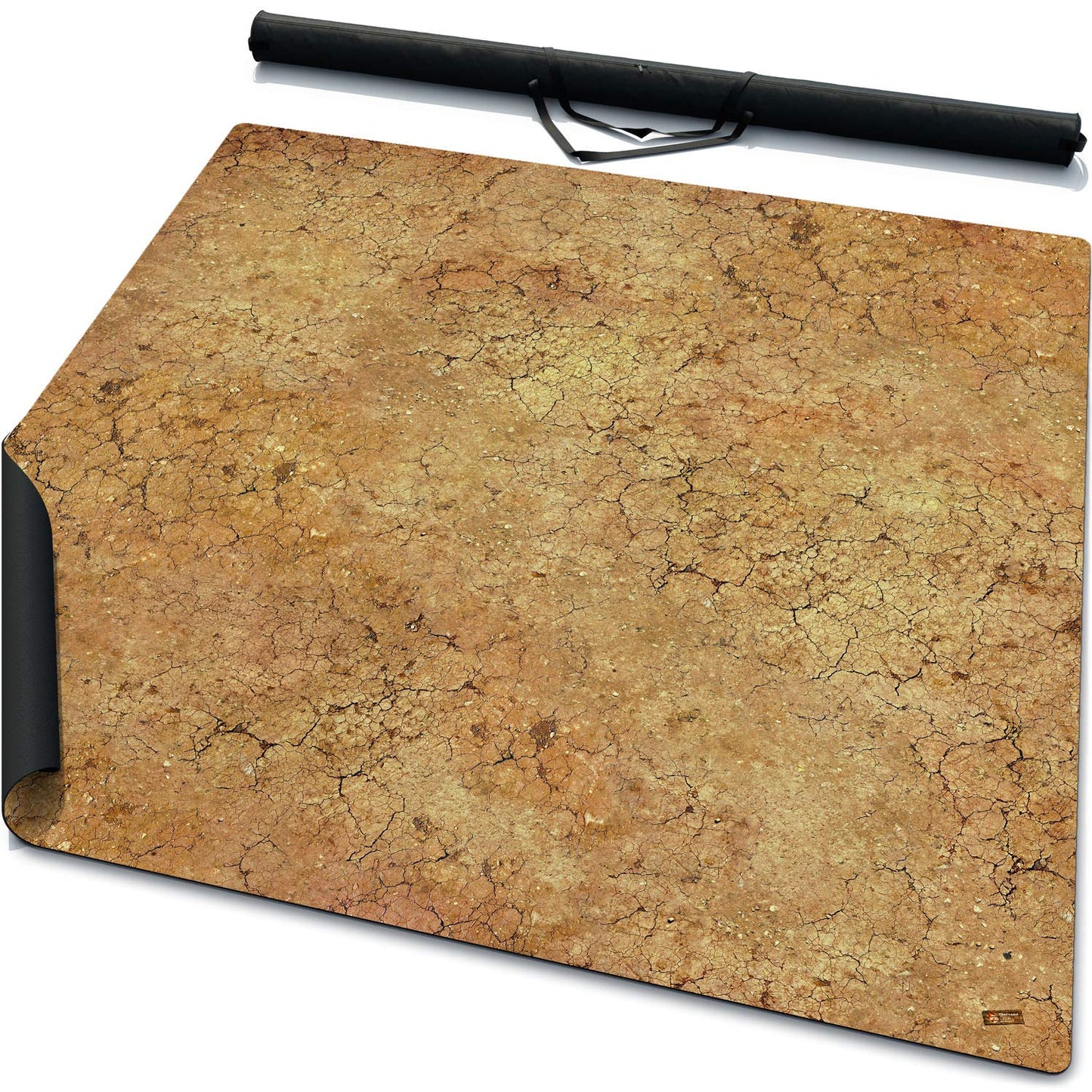 Warzone Studio 3x3 Double-Sided Rubber Battle Mat: Meadows and Saraha with Carrying Bag