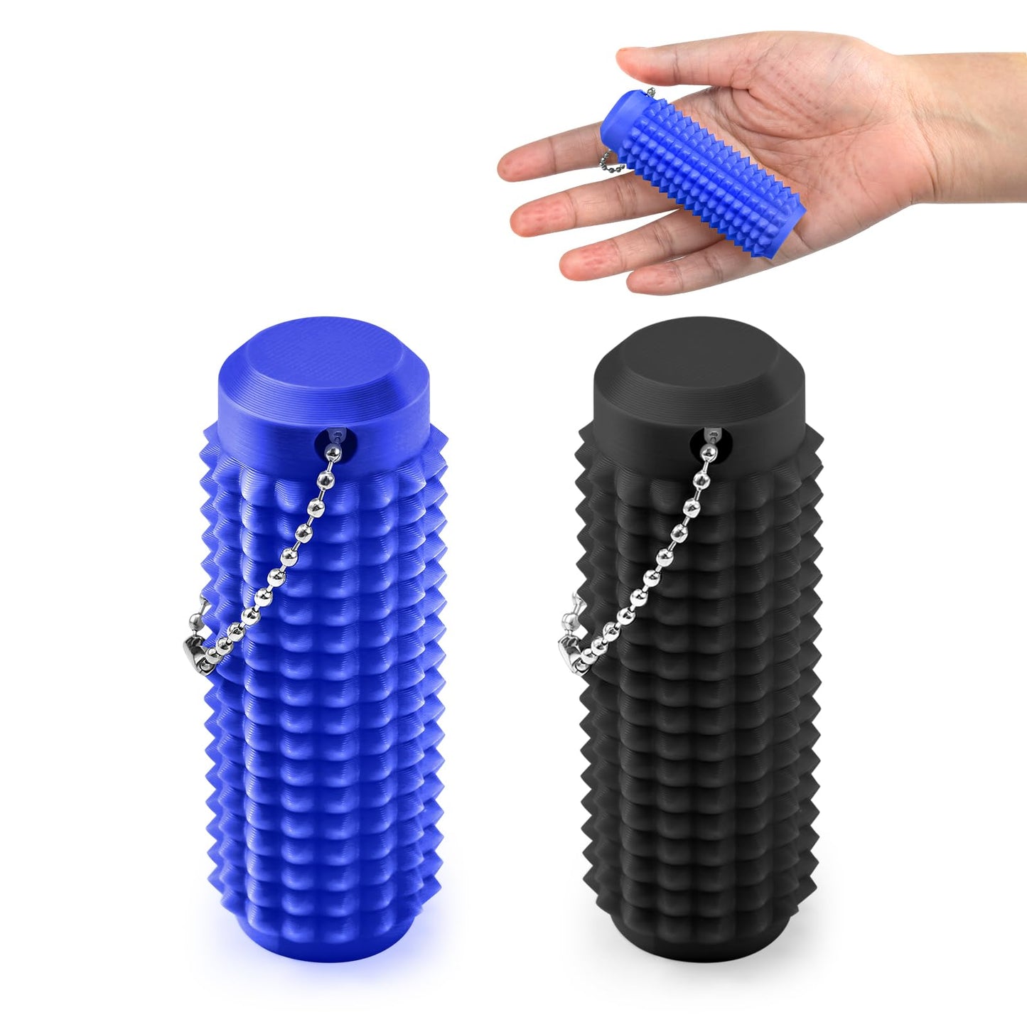 WASENLO Pain Stim Fidget 2 Pack – Portable Stress Relief Fidget Toys for Adults (Black & Blue)