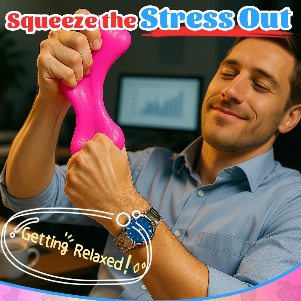 WATERELF Play Putty Slime - Pink Neon Fidget Toy for Kids & Adults
