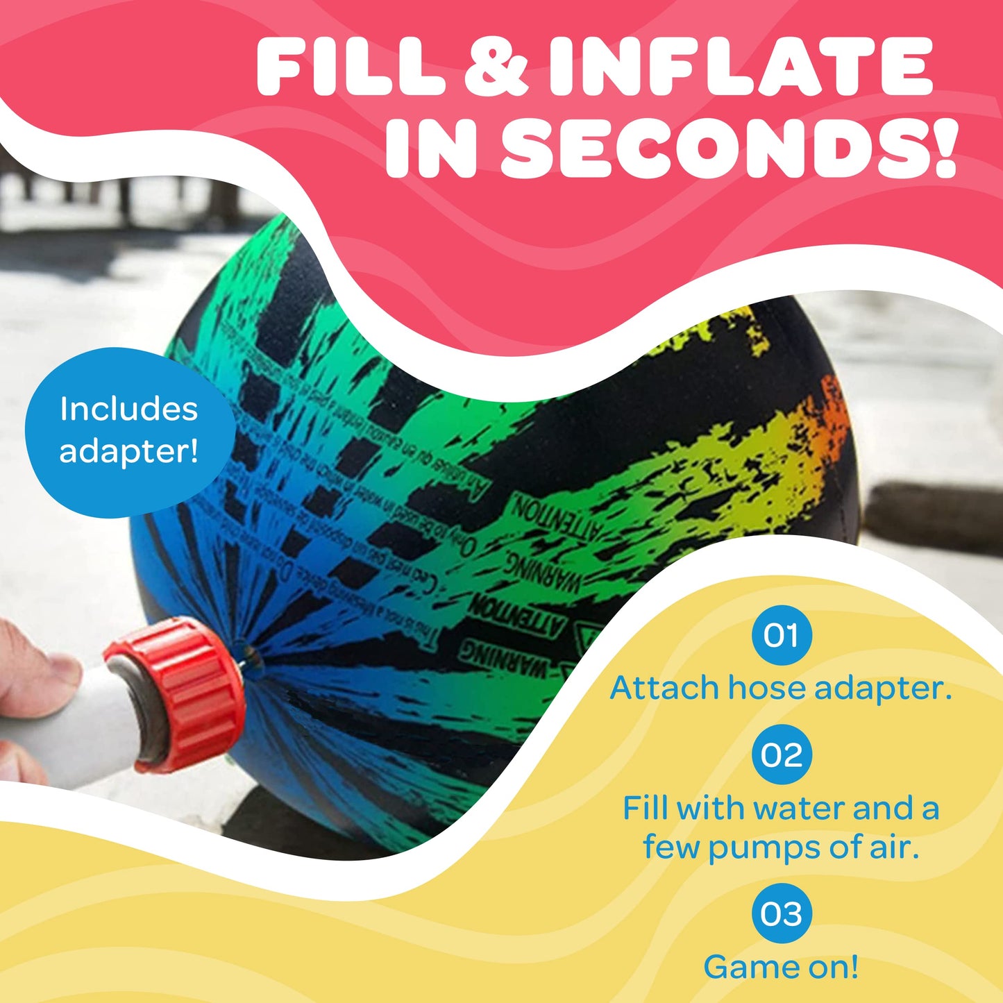 Watermelon Ball JR – Durable Fillable Pool Toy for Underwater Games (Ages 6+)