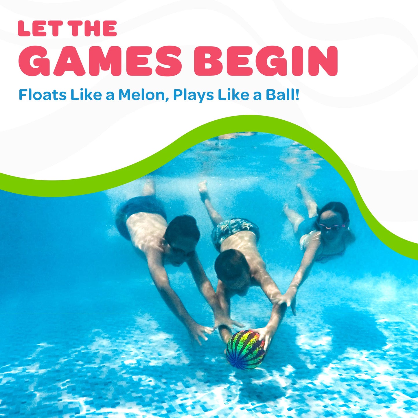 Watermelon Ball JR – Durable Fillable Pool Toy for Underwater Games (Ages 6+)
