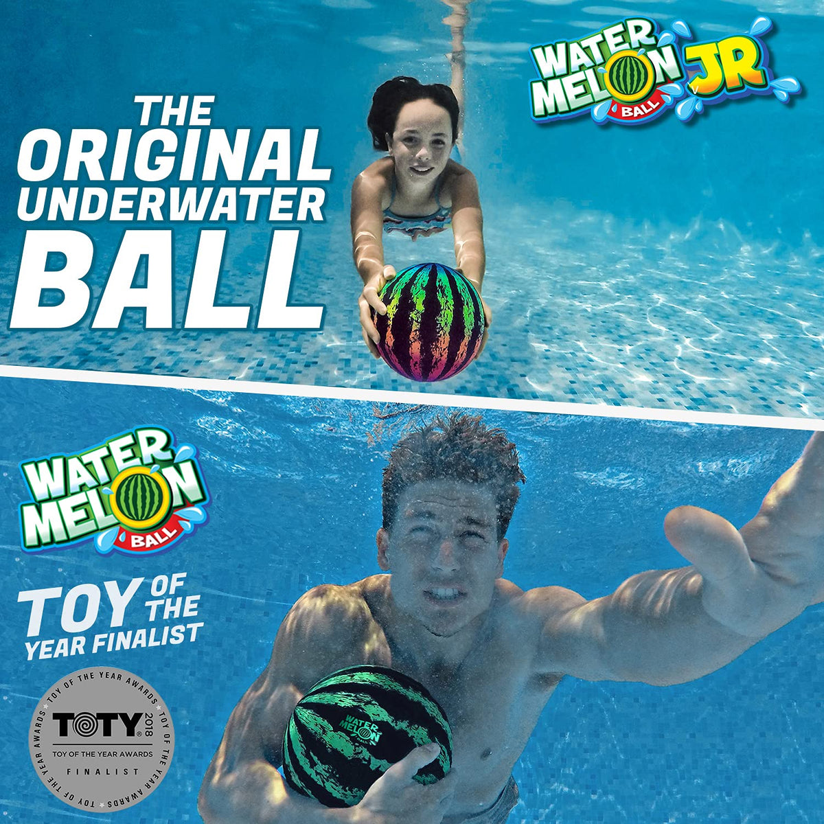Watermelon Ball Pool Toys – Family Swim Games (2 Pack, 6.5-inch & 9-inch)