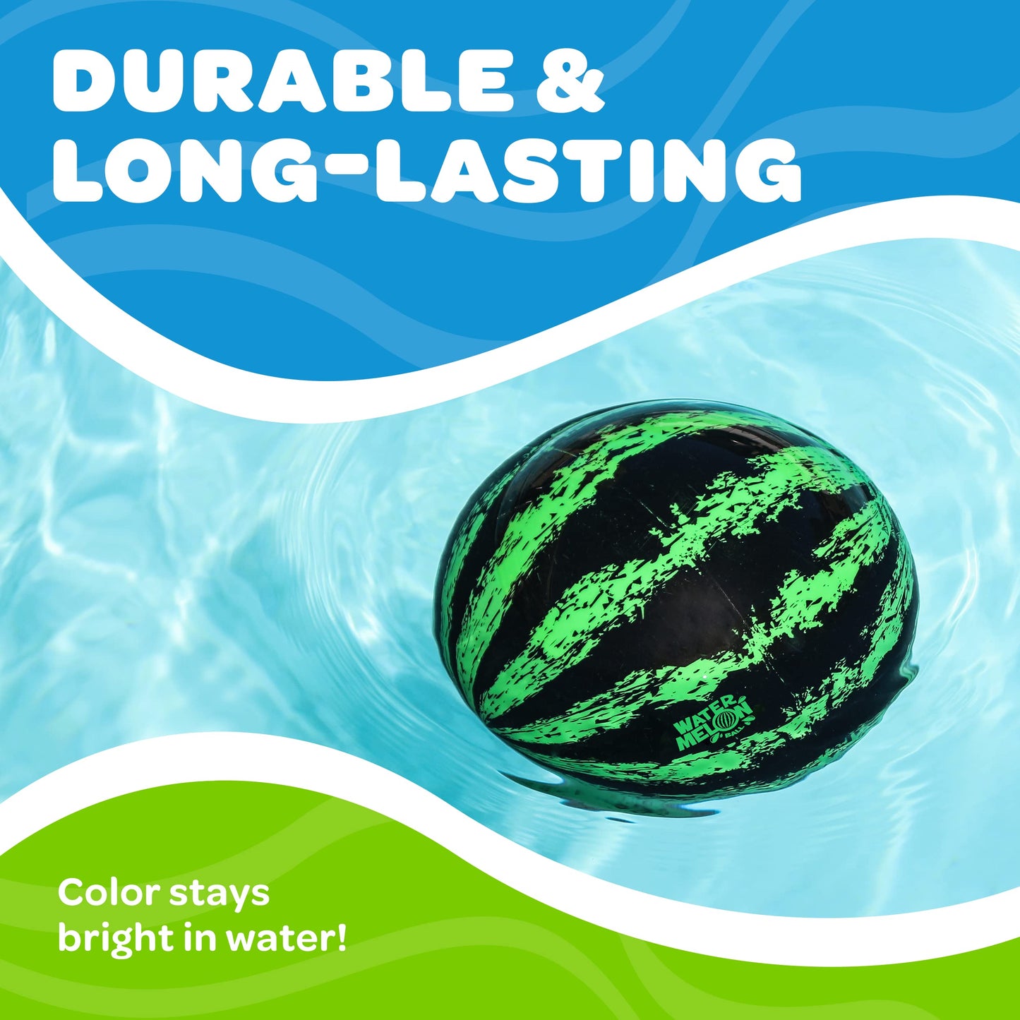 Watermelon Ball – Durable Underwater Pool Toy for Teens & Adults | Pool Games & Backyard Fun
