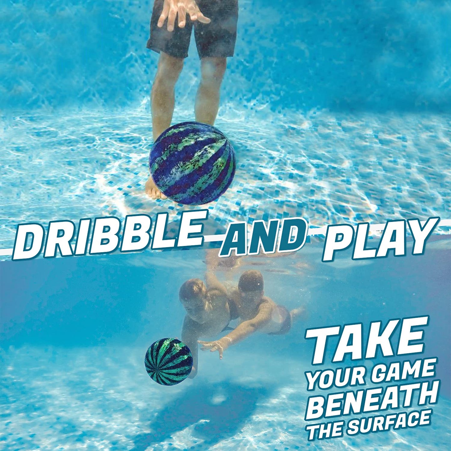 Watermelon Ball Pool Toys – Family Swim Games (2 Pack, 6.5-inch & 9-inch)