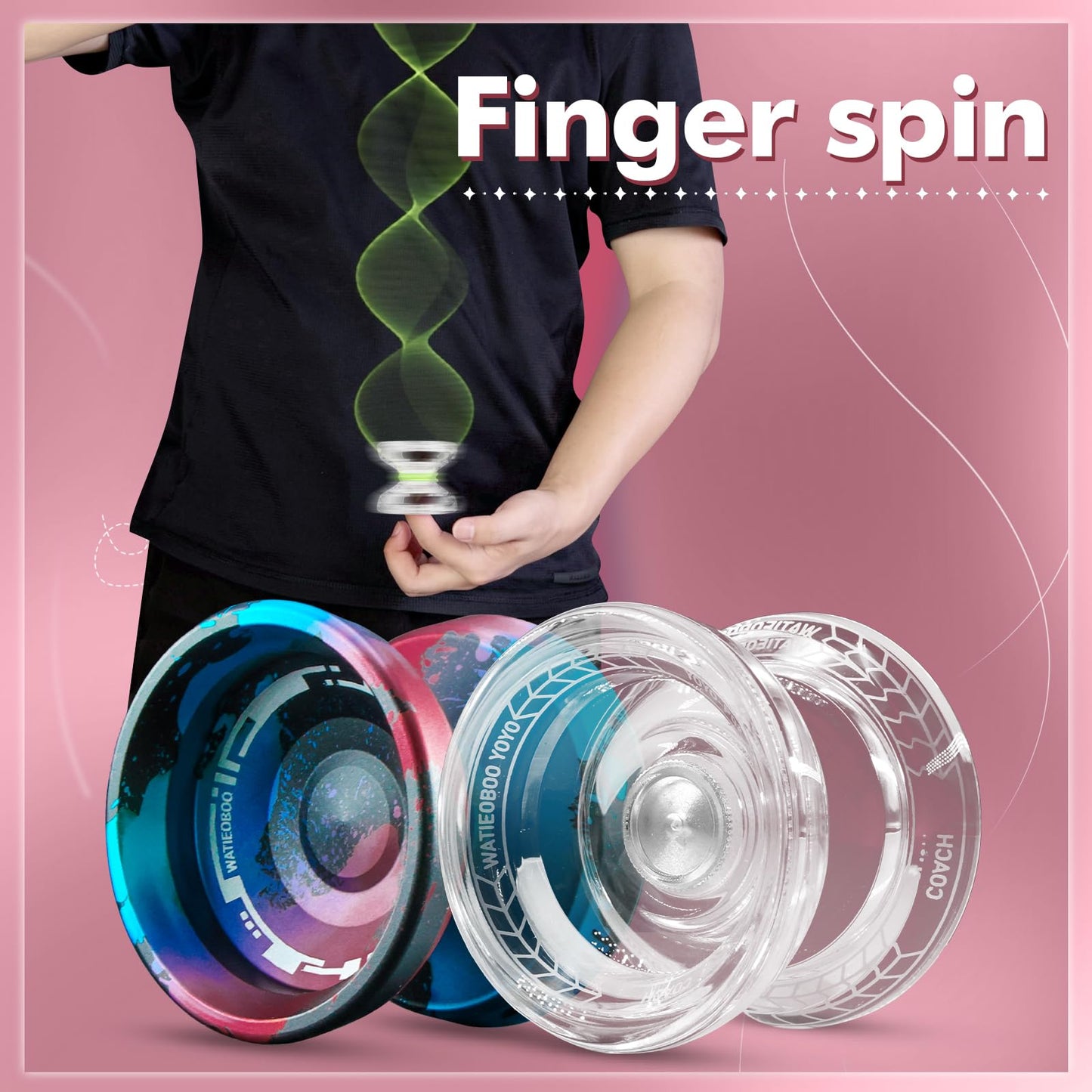 WATIEOBOOYOYO P02+M18 YoYo Perfect Set – Dual-Mode Reactive & Non-Reactive, Beginner to Pro