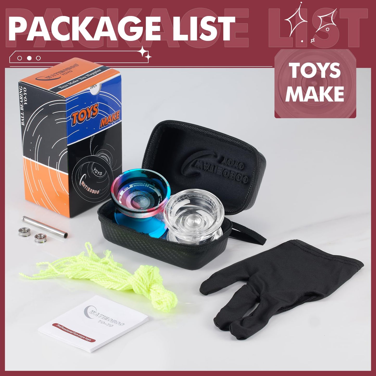 WATIEOBOOYOYO P02+M18 YoYo Perfect Set – Dual-Mode Reactive & Non-Reactive, Beginner to Pro