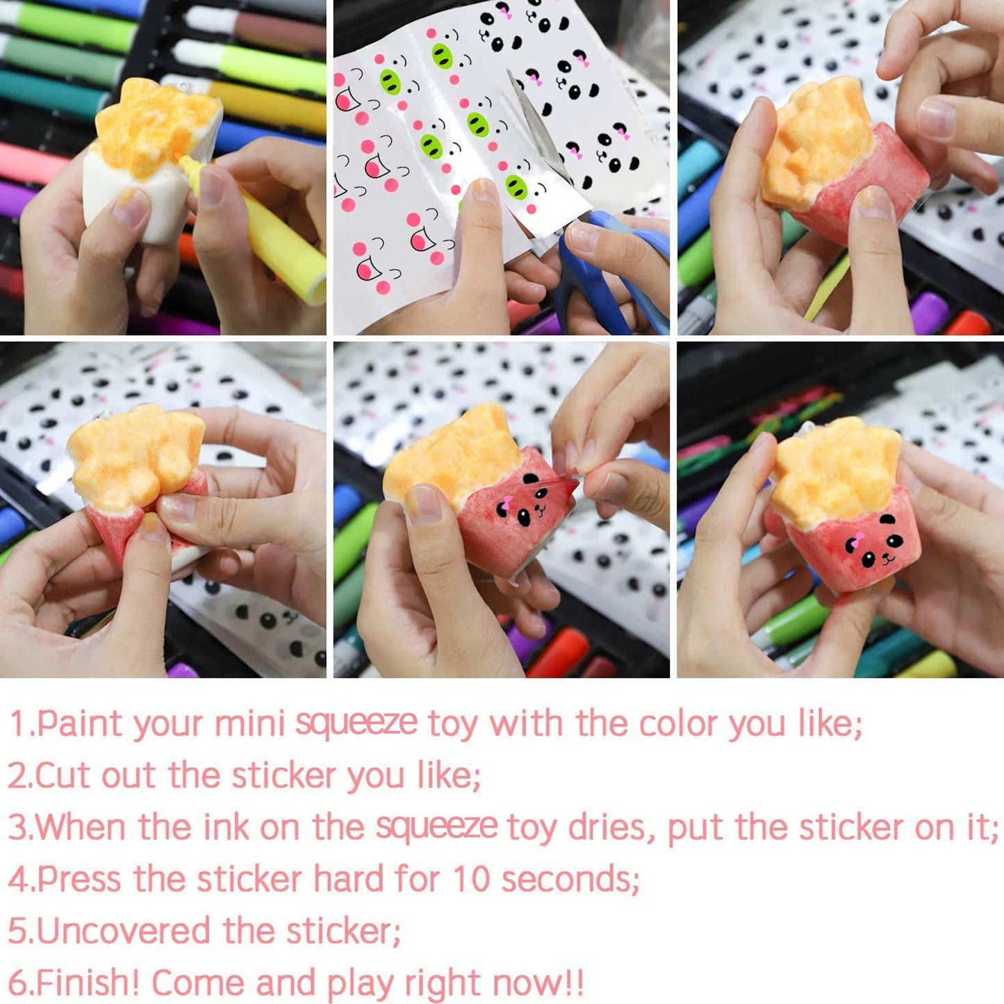 WATINC Random 30 Pcs DIY Squeeze Toys – Cream Scented, Kawaii Bread & Keychains