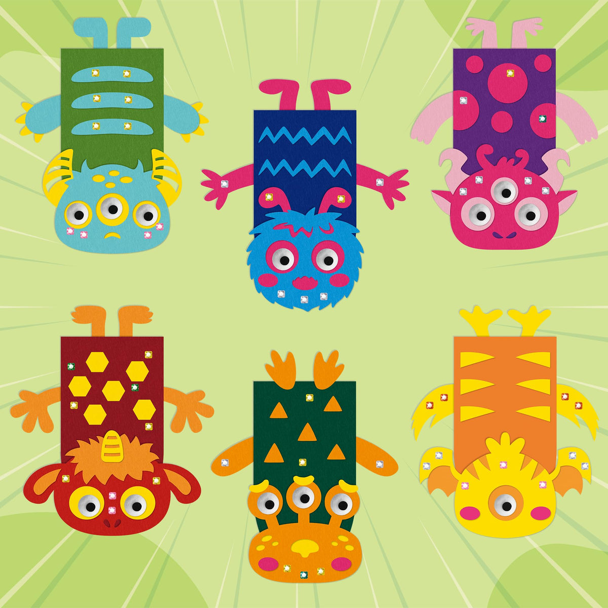 WATINC 6Pcs Hand Puppet Kit — Creative Felt Puppets for Kids
