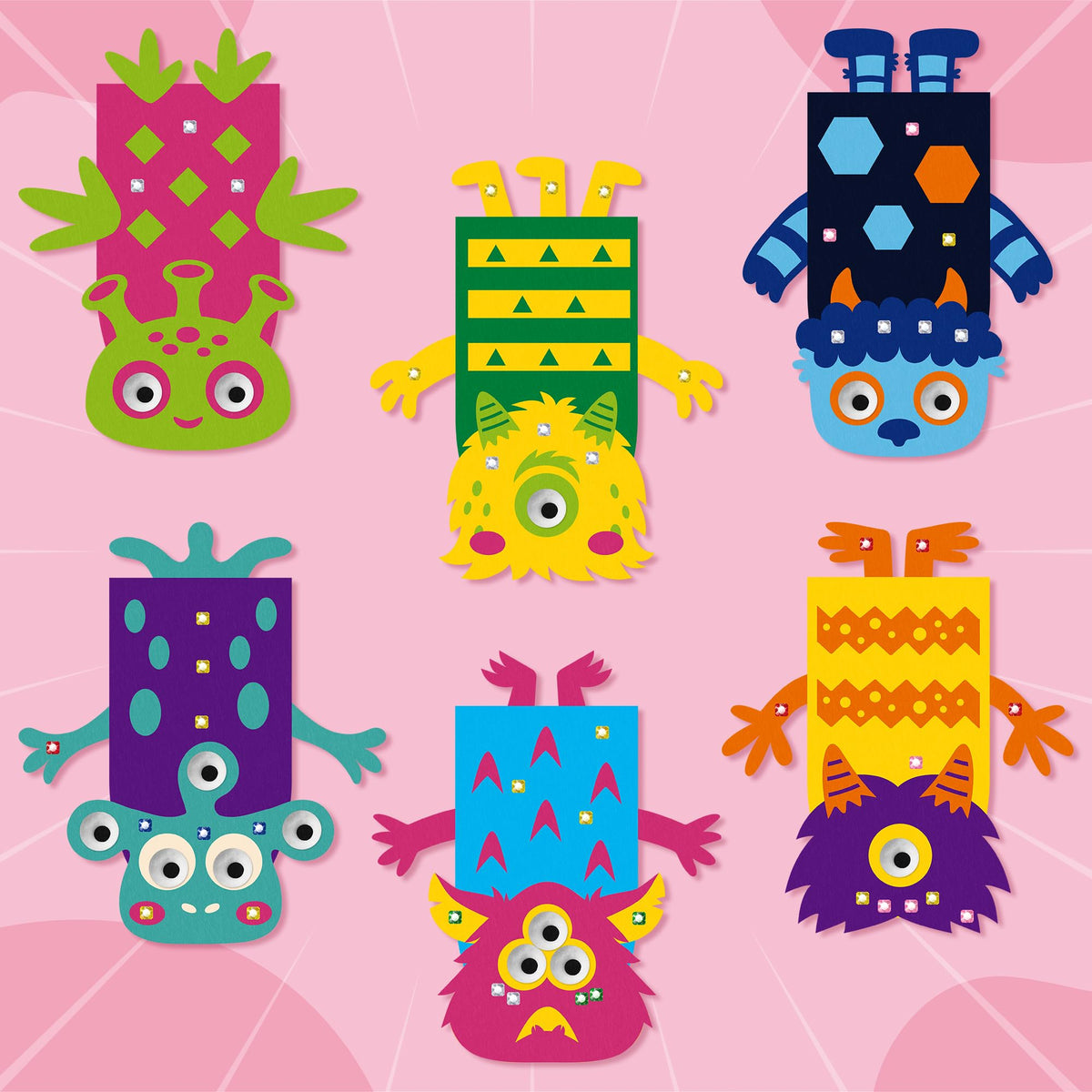 WATINC 6Pcs Hand Puppet Kit - DIY Felt Puppets for Creative Storytelling