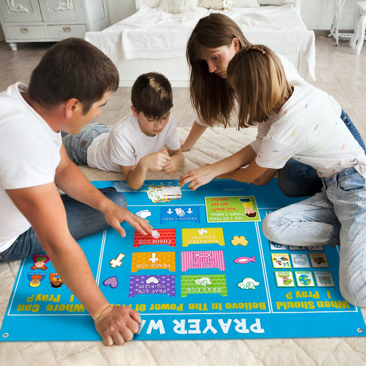 WATINC 37Pcs Prayer Wall Felt Story Board Set – Preschool and Sunday School Religious Learning Kit