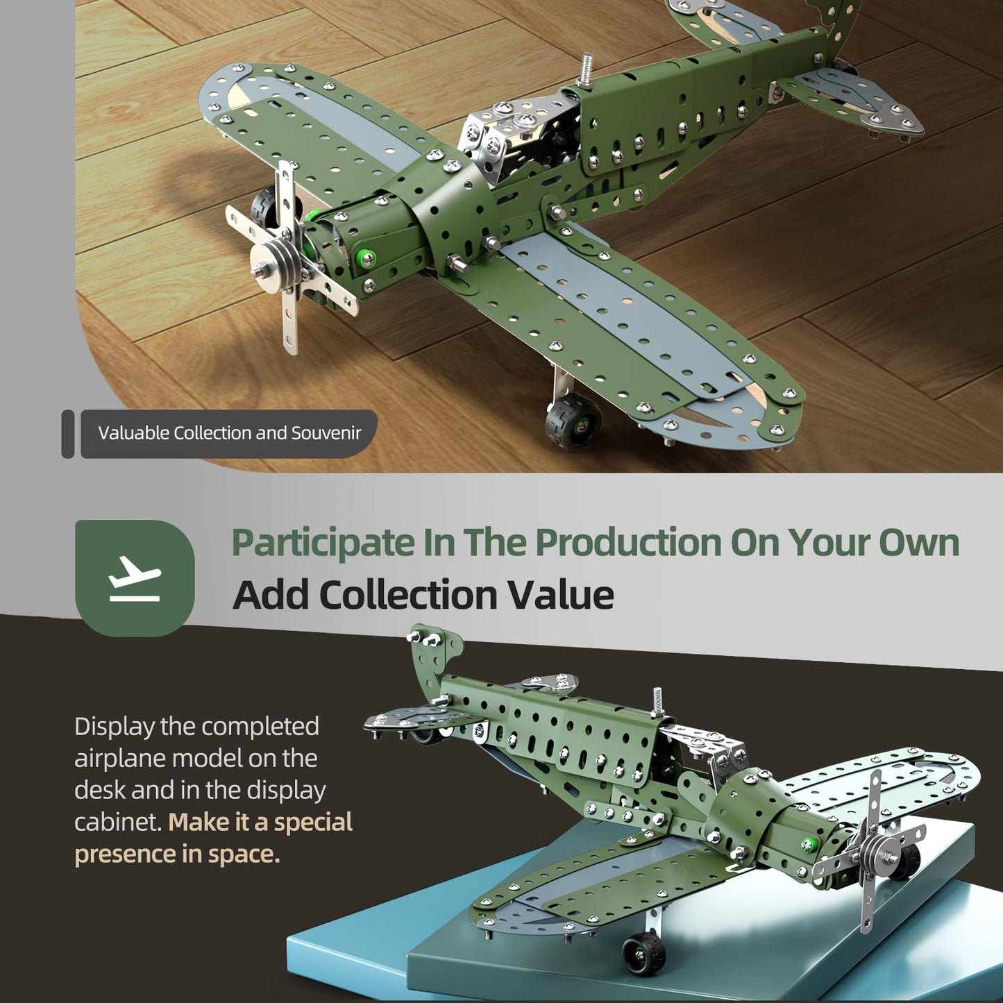 WATUDOU Model Airplane STEM Building Kit – DIY Aviation Toy for Ages 8-16