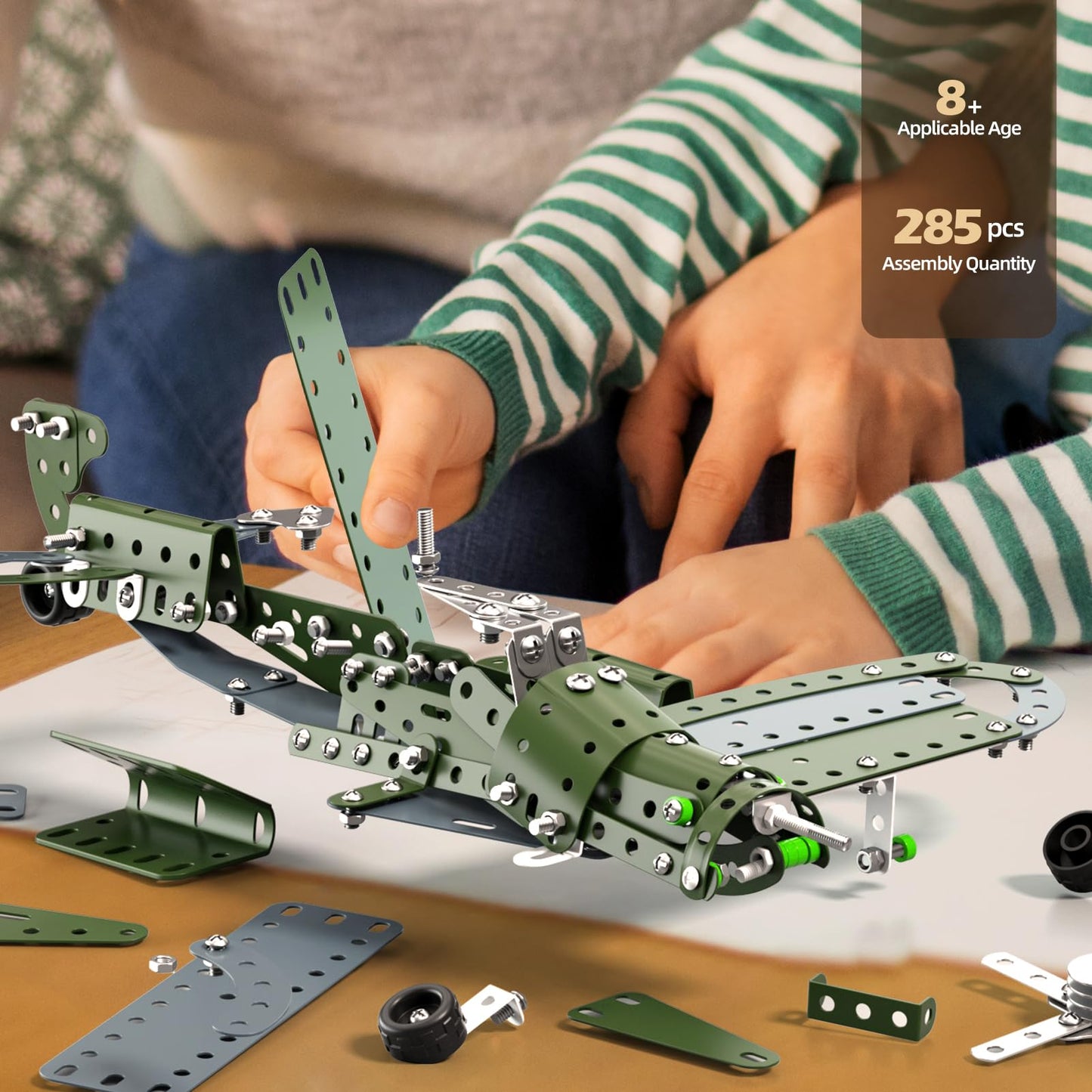 WATUDOU Model Airplane STEM Building Kit – DIY Aviation Toy for Ages 8-16
