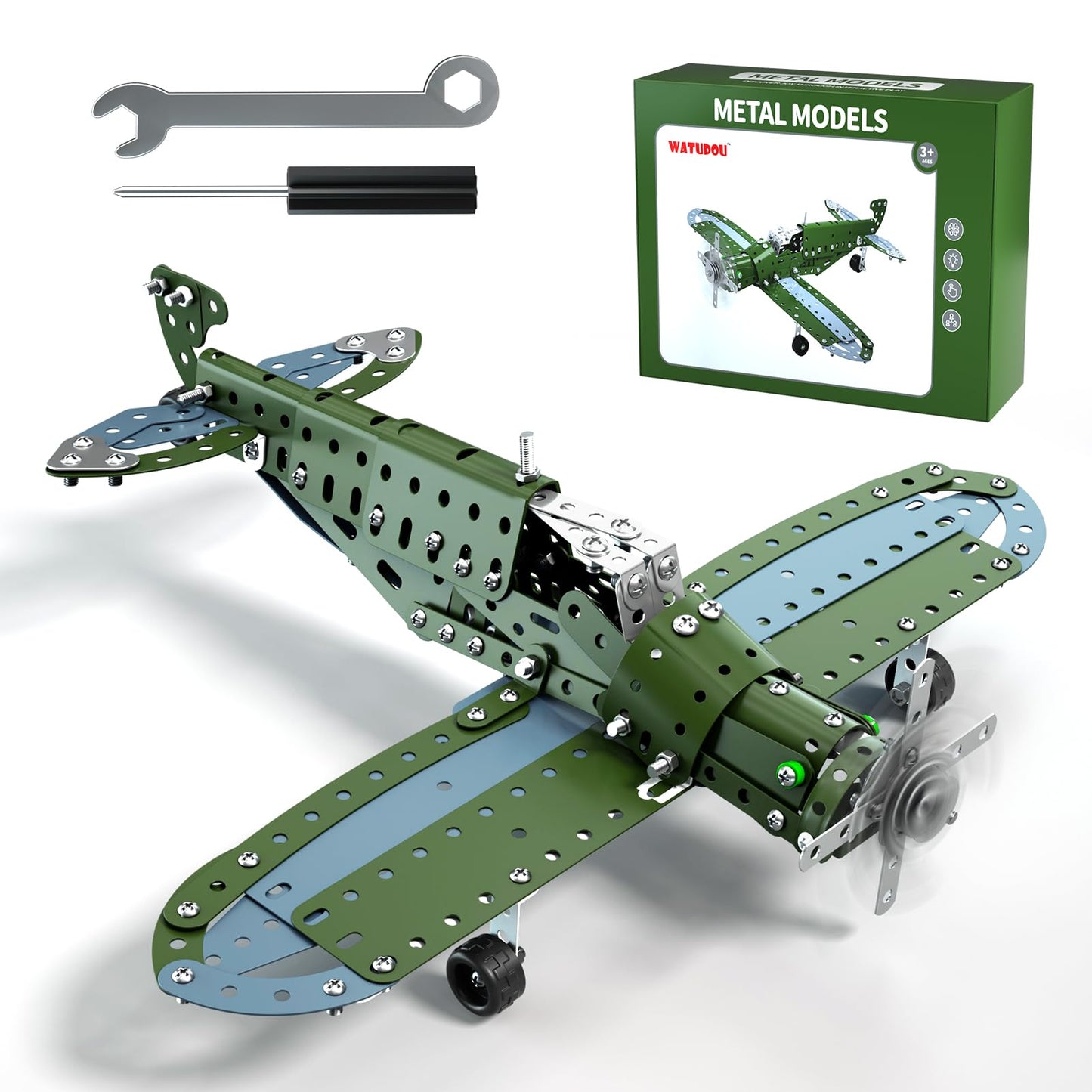 WATUDOU Model Airplane STEM Building Kit – DIY Aviation Toy for Ages 8-16