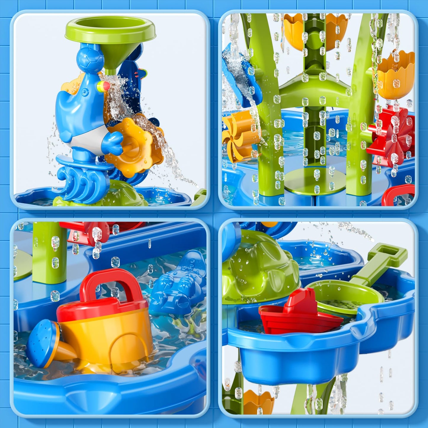 Watudou 3-in-1 Water Table for Toddlers – Outdoor Sand & Water Play (Ages 3–8)