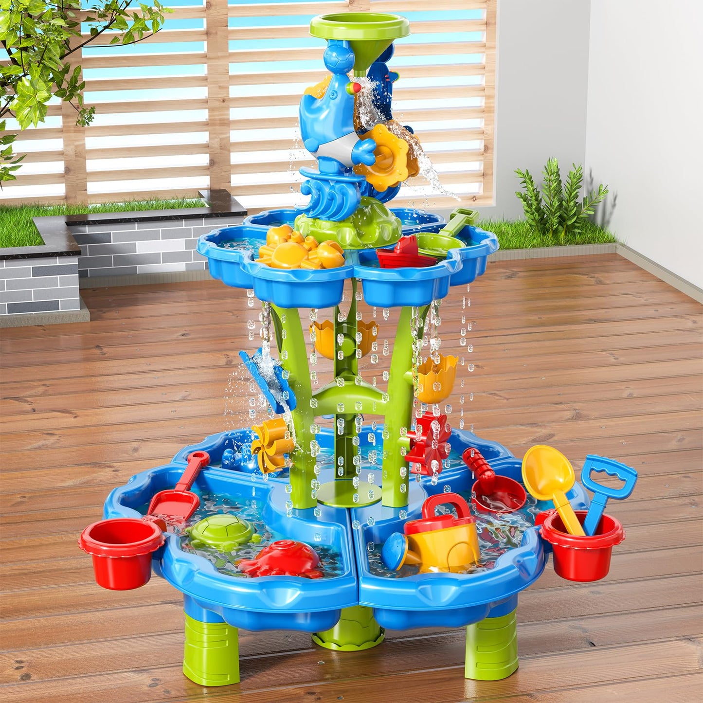 Watudou 3-in-1 Water Table for Toddlers – Outdoor Sand & Water Play (Ages 3–8)