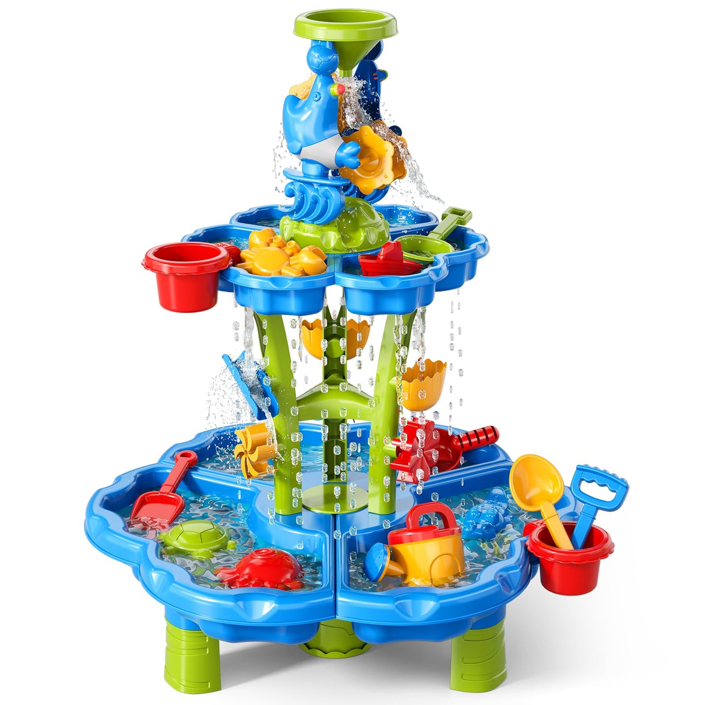 Watudou 3-in-1 Water Table for Toddlers – Outdoor Sand & Water Play (Ages 3–8)