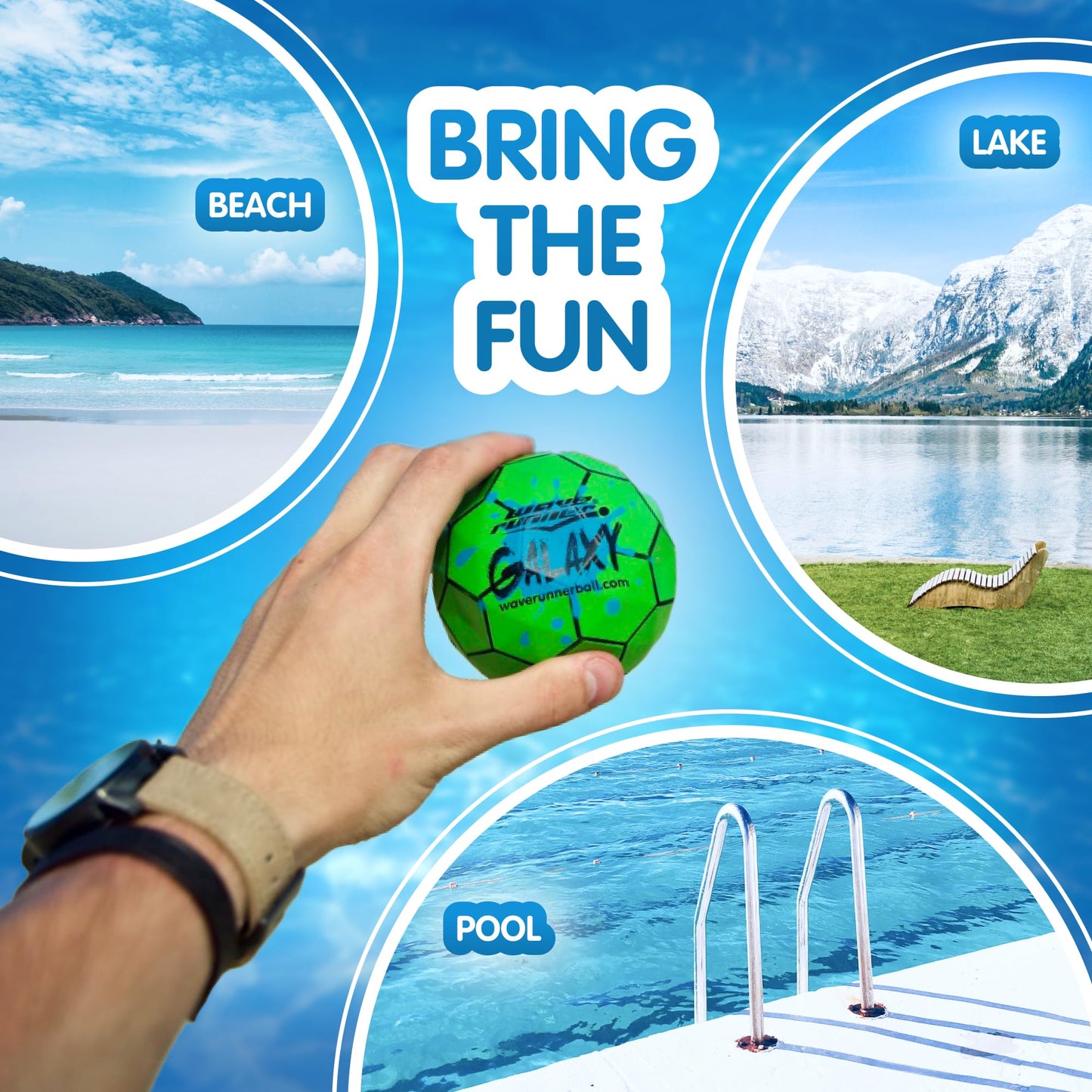 Wave Runner Galaxy Bounce Ball – Revolutionary Water Ball for Pool & Beach Fun