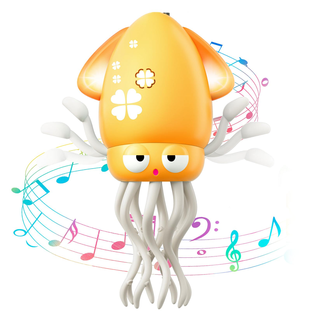 WAVISA Dancing Squid Baby Toy – USB Rechargeable Octopus with Music & Lights
