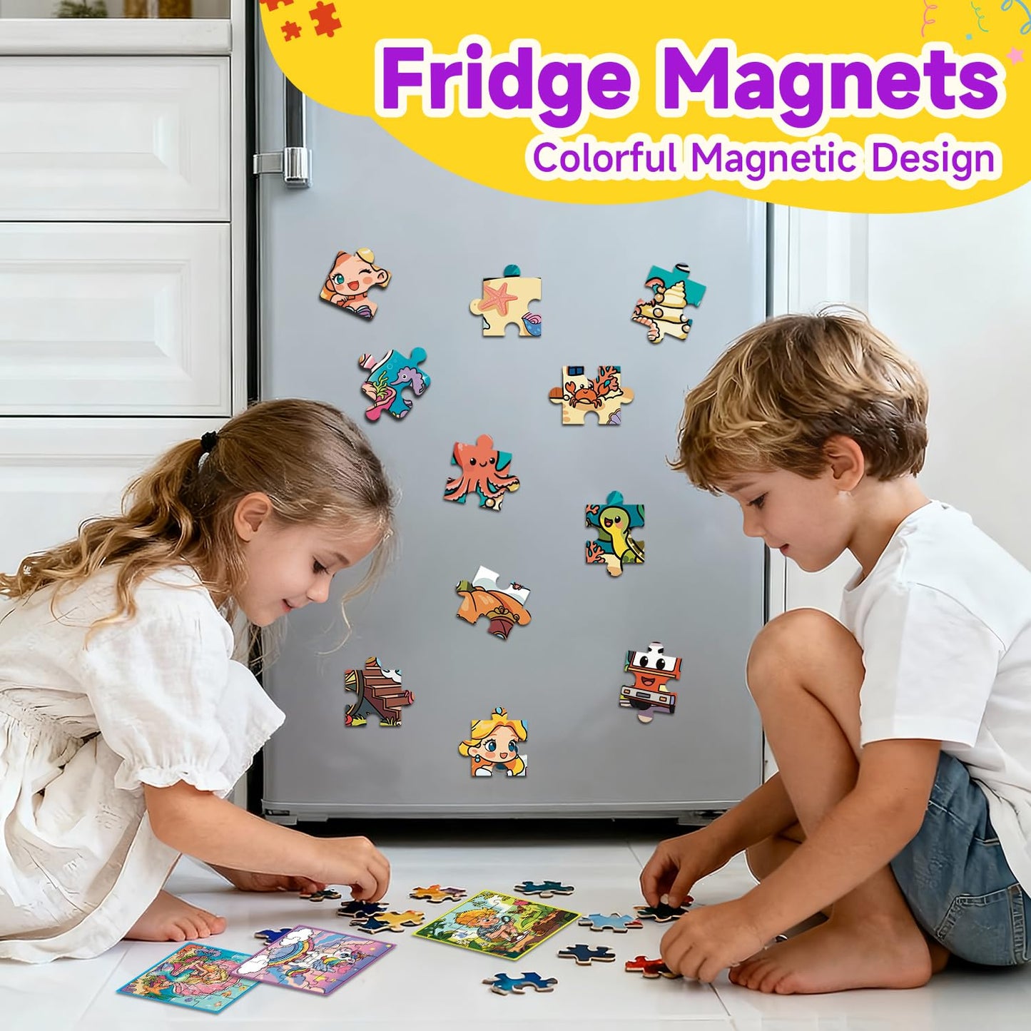 WAWIBEE 24-Pack Magnetic Puzzle Books — Kid Party Favors, Travel Toys & Classroom Prizes