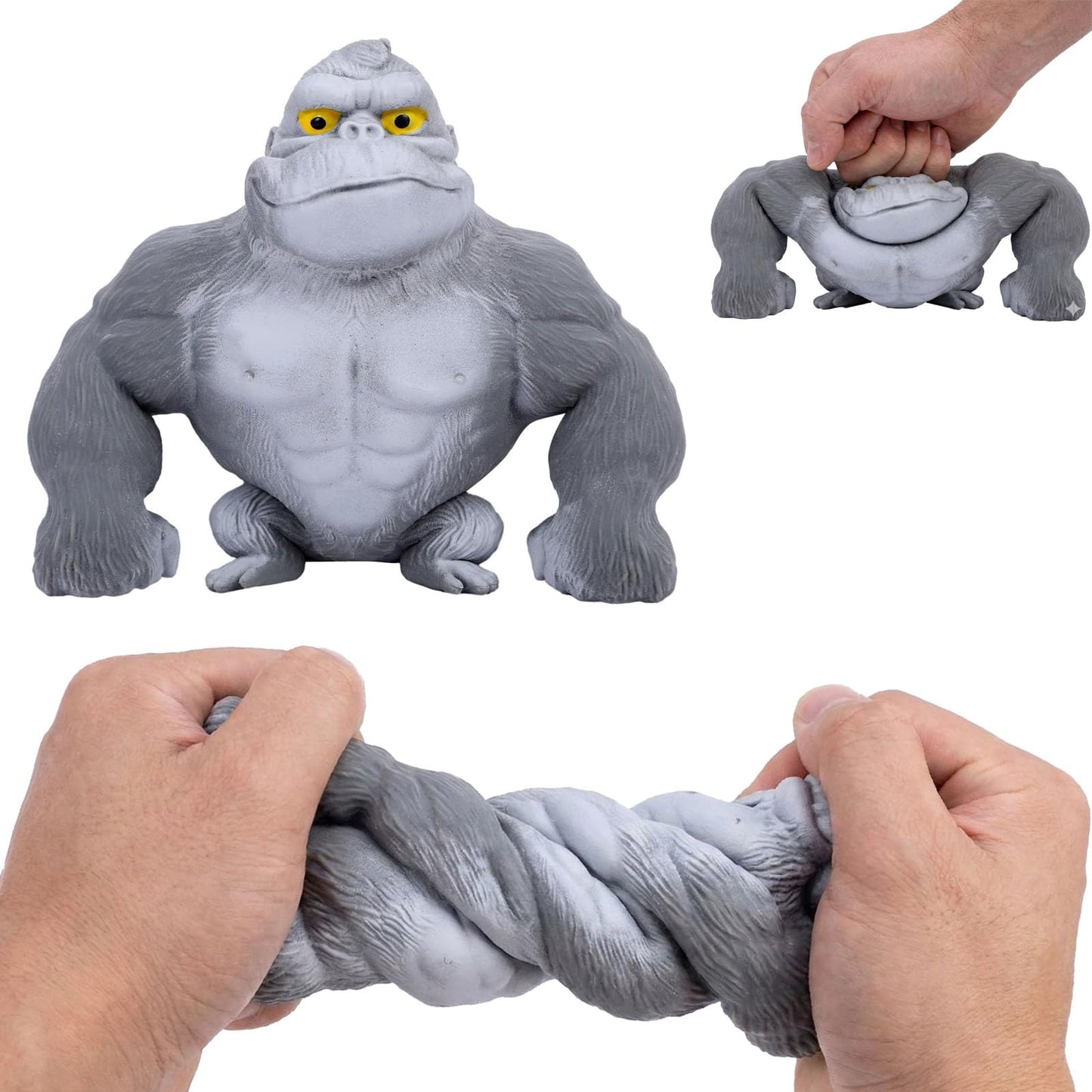 WAYFENGLI Upgraded Realistic Stretchy Gorilla – Indestructible Sand-Filled Stress Reliever