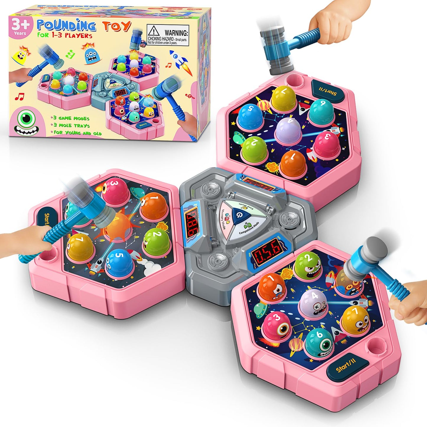 WAYKEE Whack a Game Mole – Interactive Multiplayer Toy for Kids 3–12