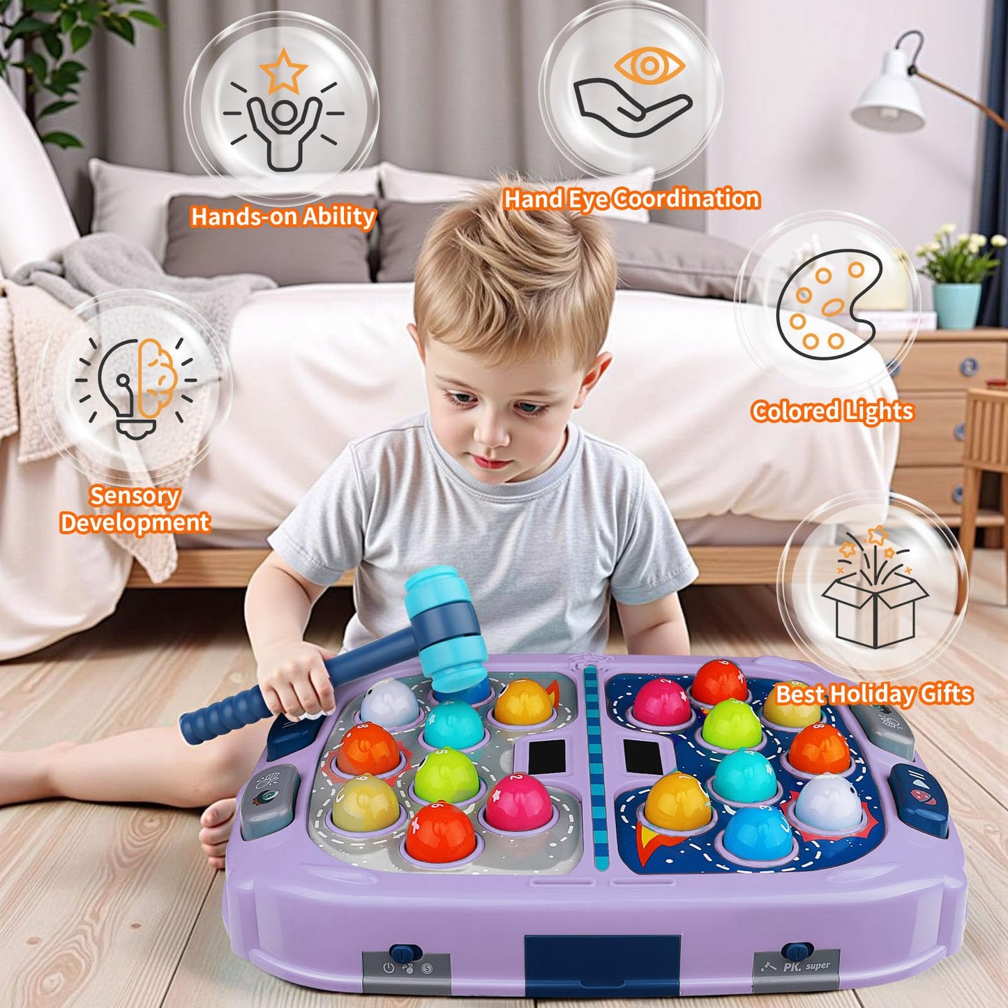 WAYKEE Whack a Game Mole — Safe, Engaging Interactive Toy for Kids 3–12