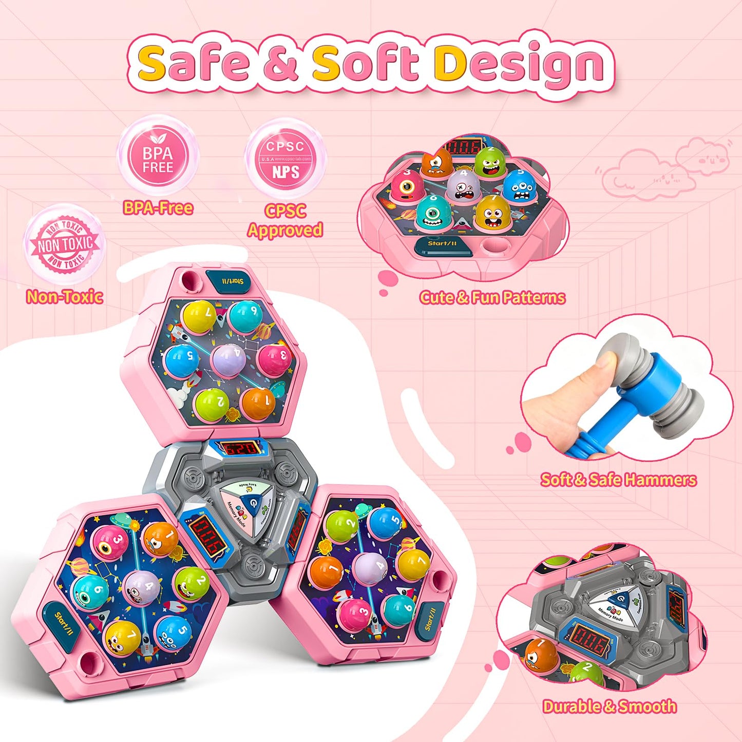 WAYKEE Whack a Game Mole – Interactive Multiplayer Toy for Kids 3–12
