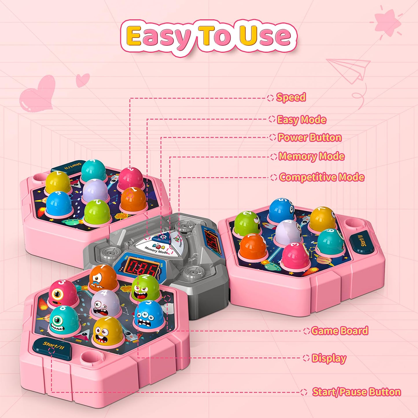 WAYKEE Whack a Game Mole – Interactive Multiplayer Toy for Kids 3–12