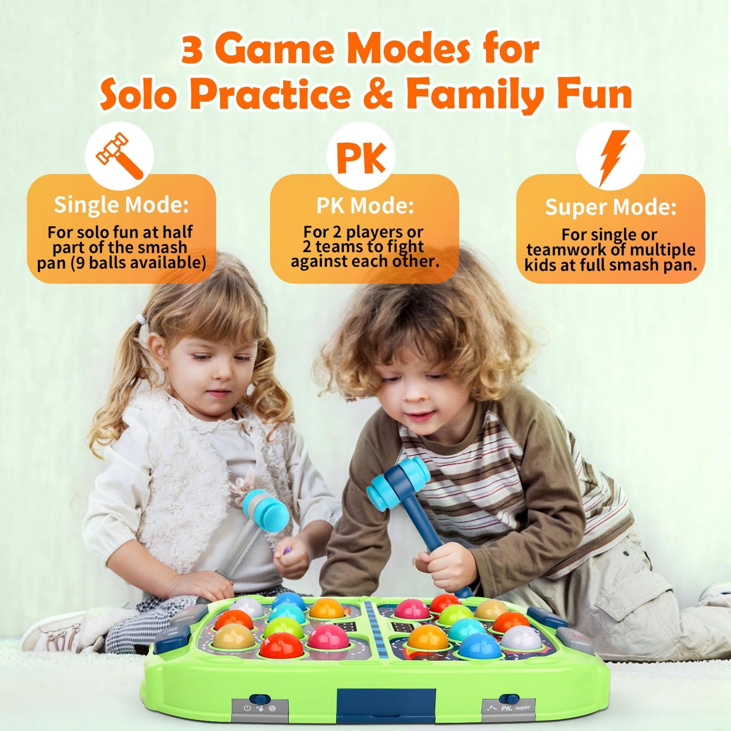 WAYKEE Whack a Mole Game – Fun Educational Toy for Kids 3-12