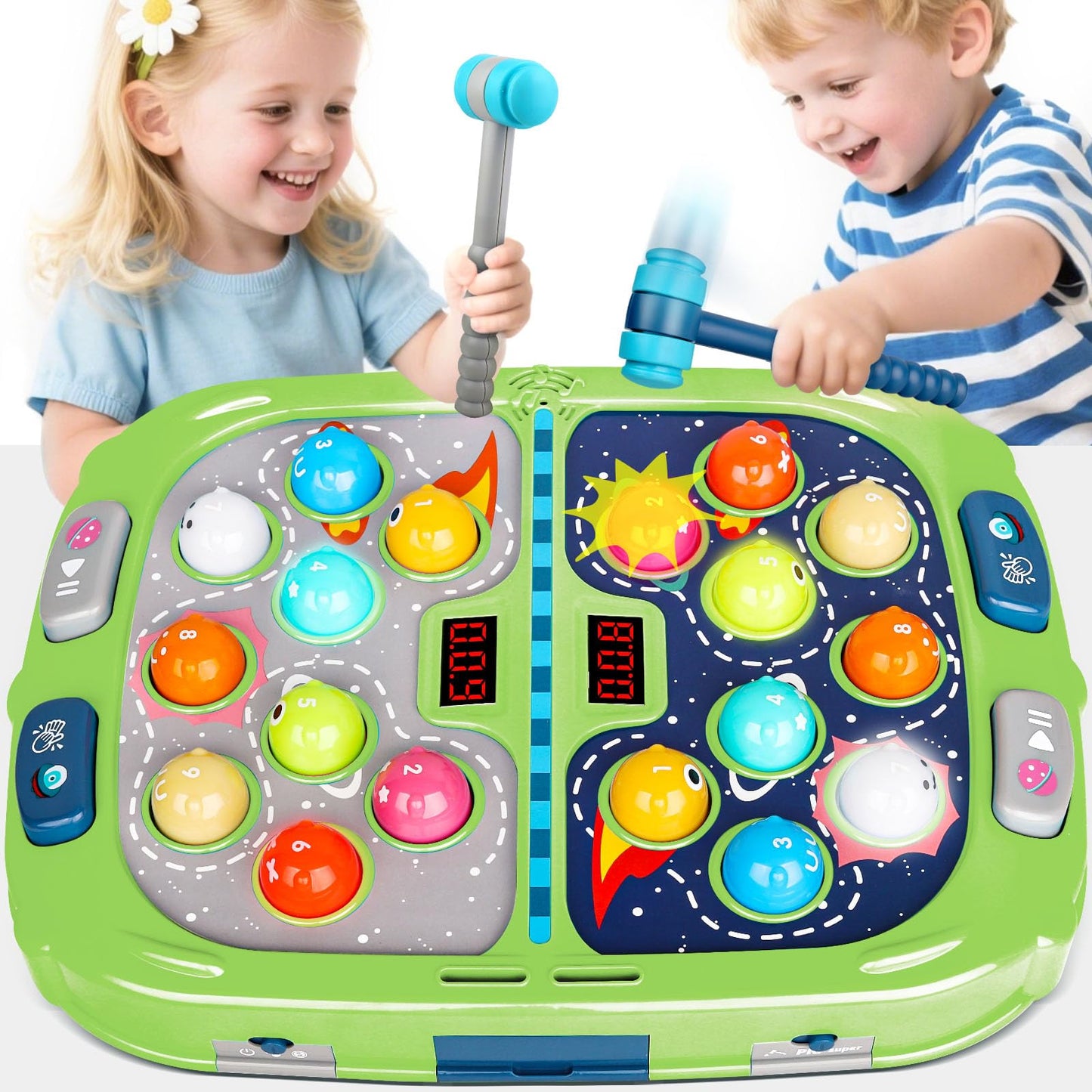 WAYKEE Whack a Mole Game – Fun Educational Toy for Kids 3-12