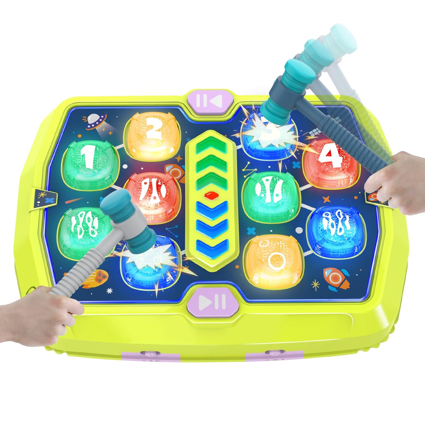 WAYKEE Whack Mole Game for Kids — 3 Modes, 39 Challenges, Safe & Engaging