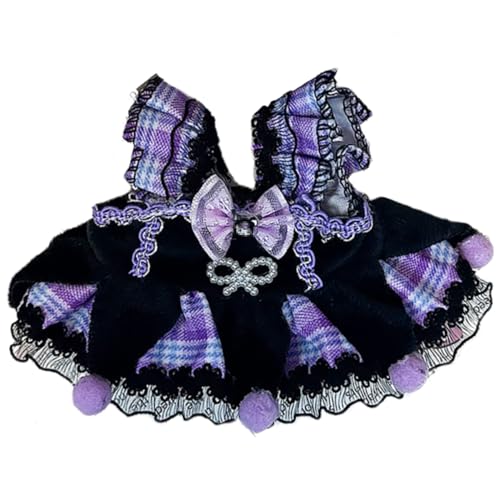 Waynexzavier 2-Piece Plush Outfit for 17cm Dolls — Anime Cosplay Dress + Headband