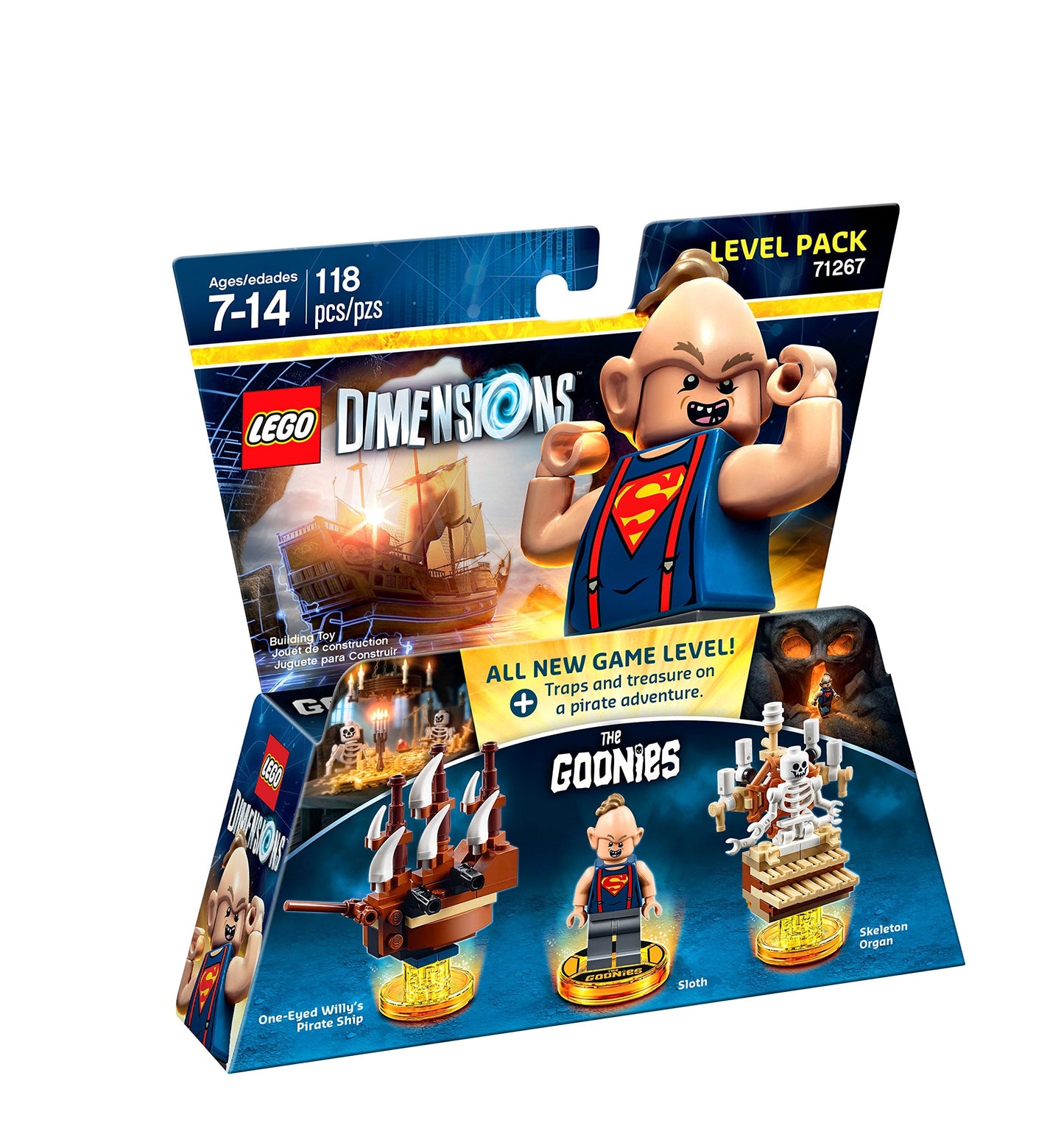 WB LEGO Dimensions Goonies Level Pack — Sloth, Chunk & Pirate Ship Adventure