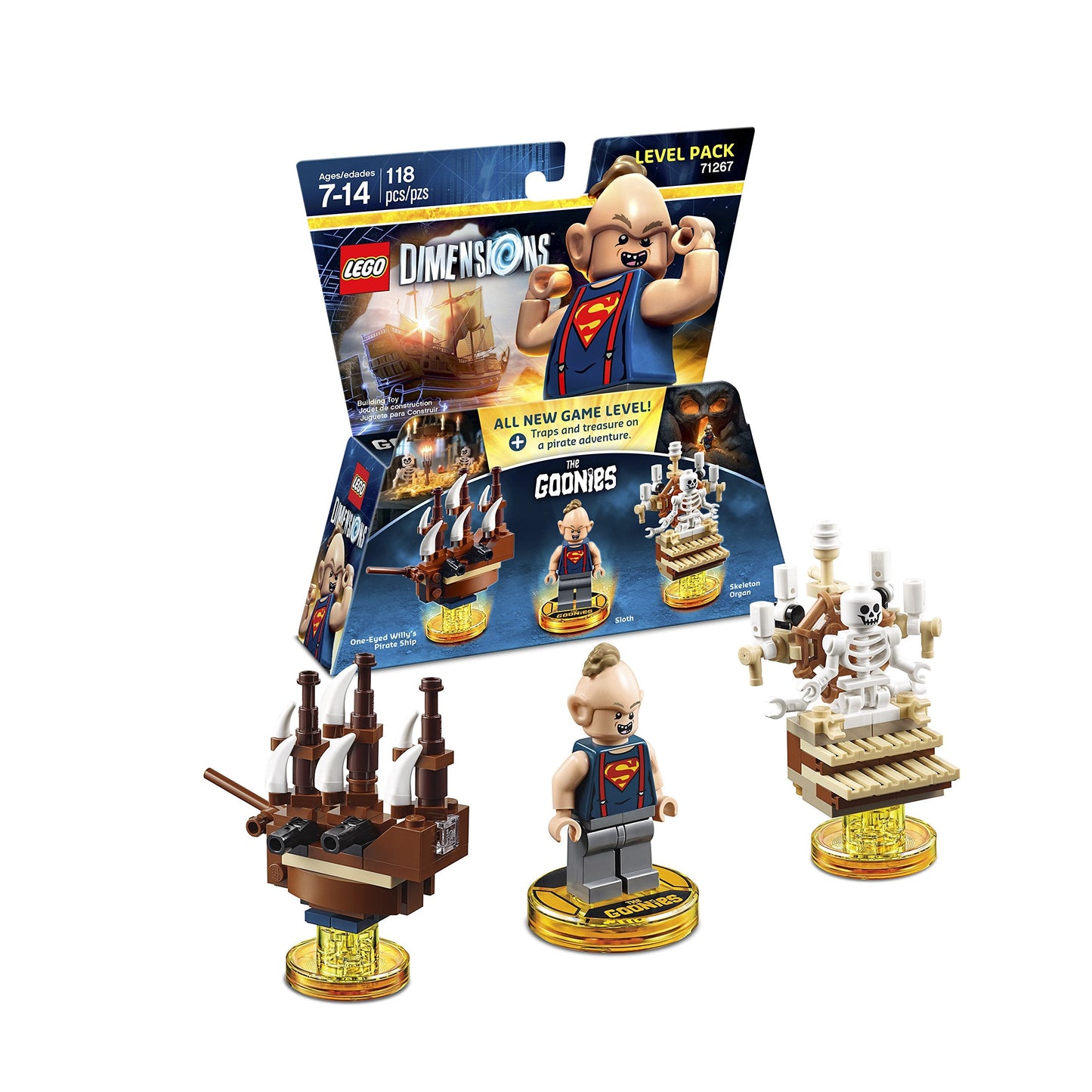 WB LEGO Dimensions Goonies Level Pack — Sloth, Chunk & Pirate Ship Adventure