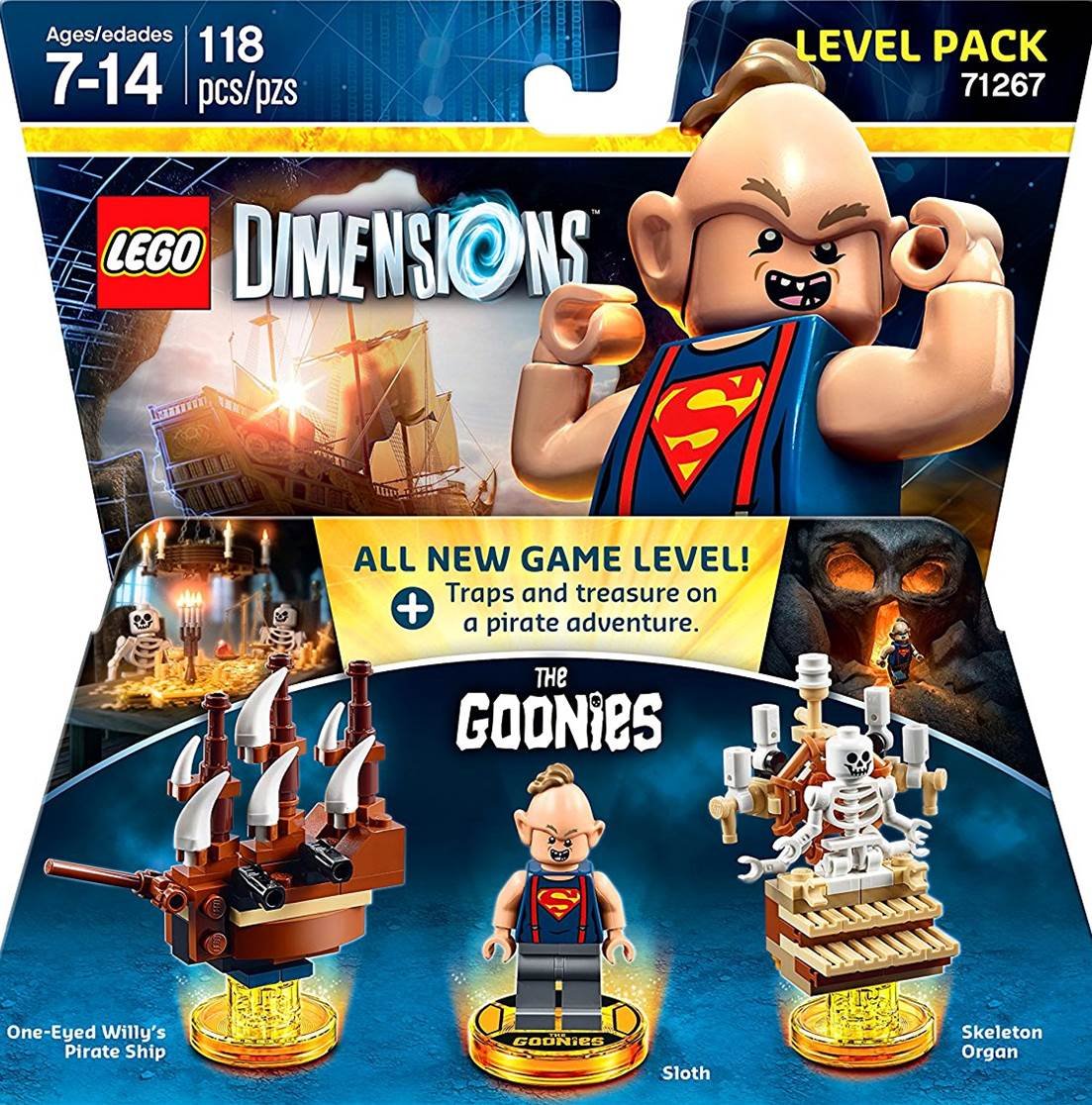 WB LEGO Dimensions Goonies Level Pack — Sloth, Chunk & Pirate Ship Adventure