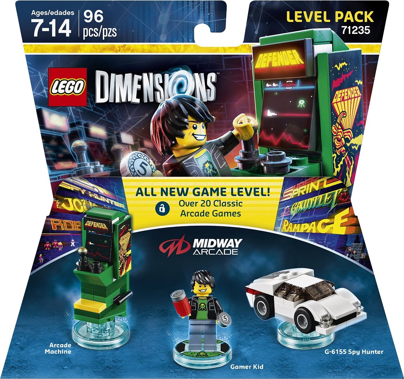 WB Midway Retro Gamer Level Pack for LEGO Dimensions | Crossover Adventure Expansion