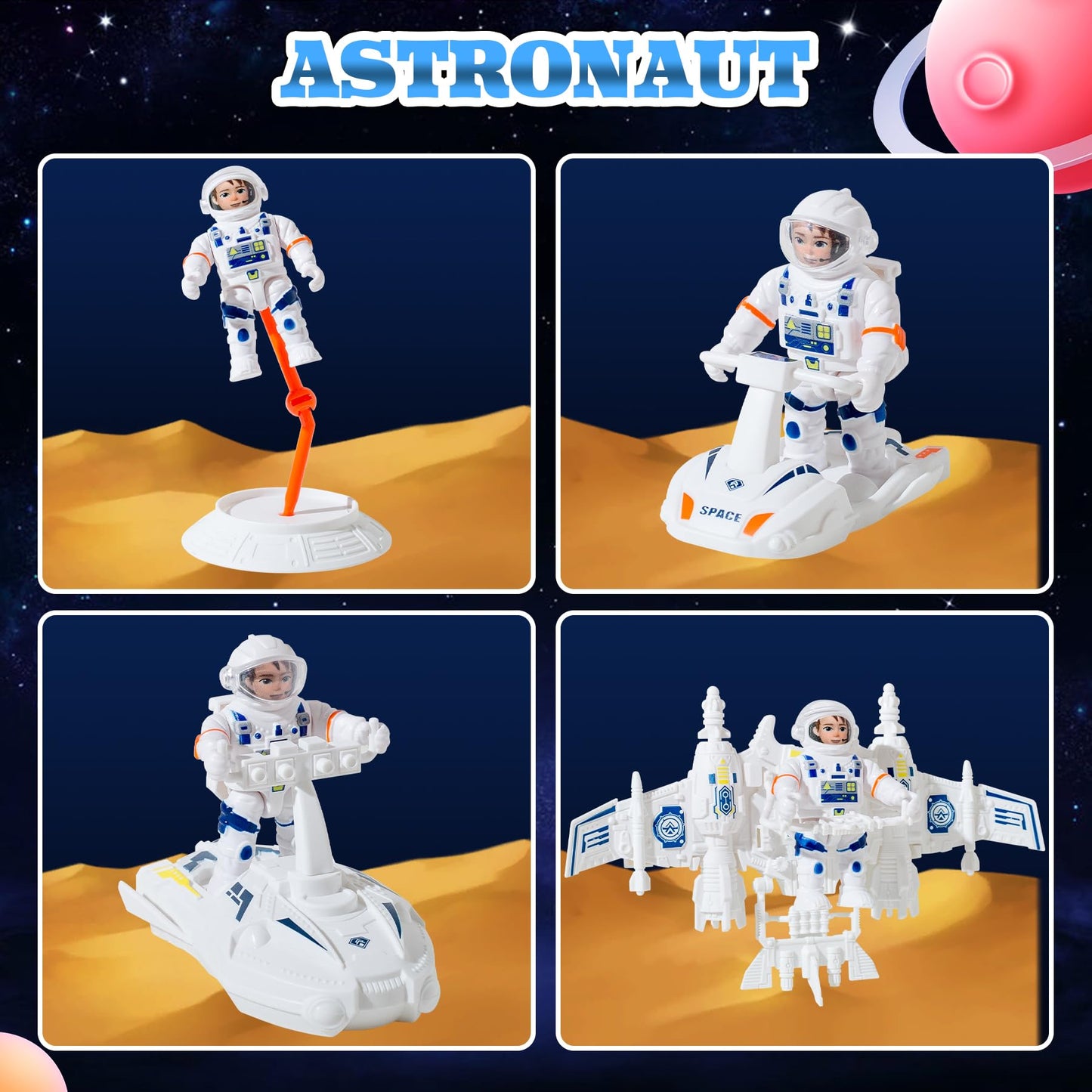 Wbzle Space Capsule Toy Set – Light & Sound Space Toys for Kids