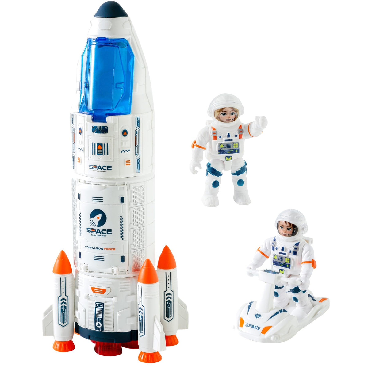 Wbzle Rocket Ship Toy for Kids 3-5 – Lights, Music, and Spray | Educational Space Adventure