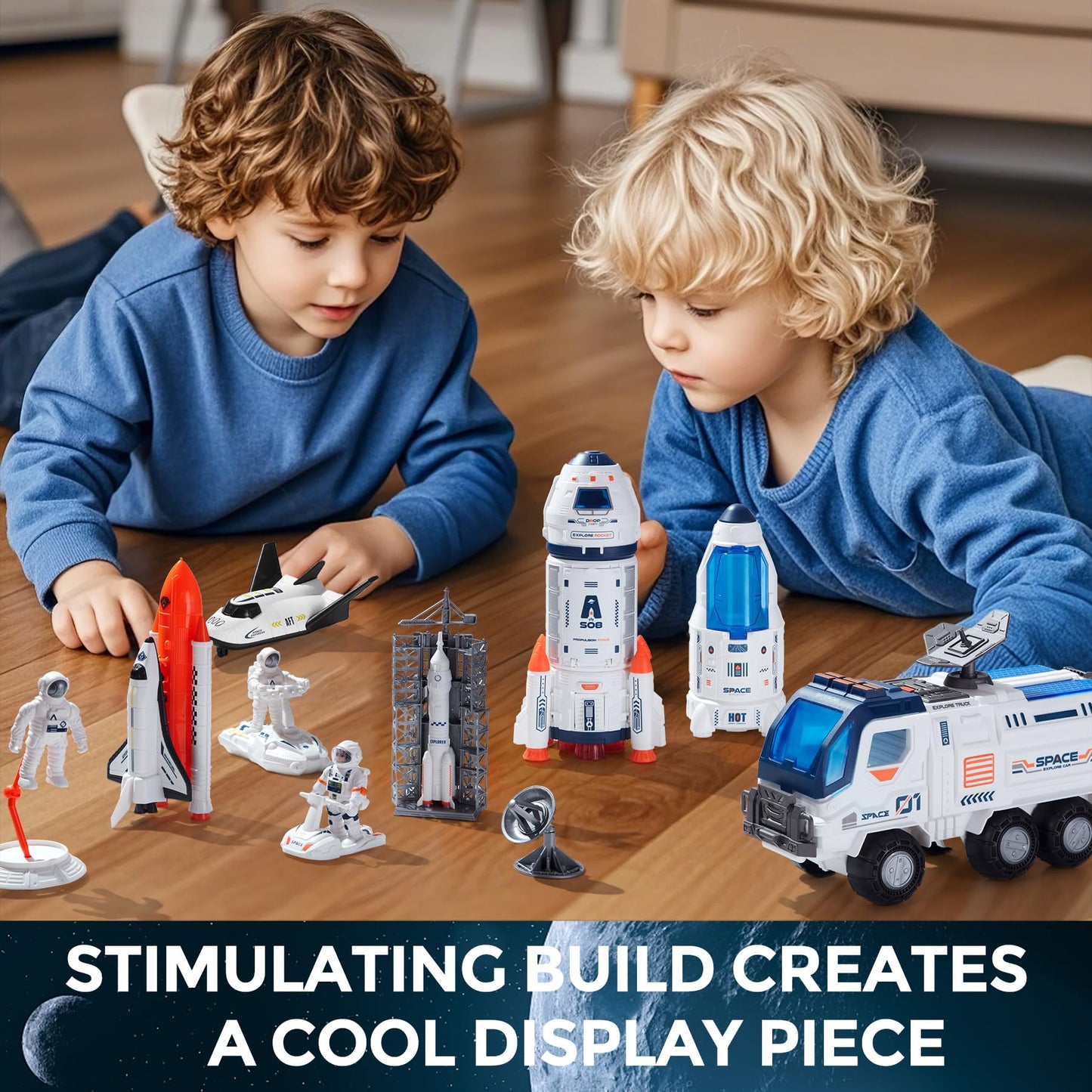 Wbzle Large Space Exploration Astronaut Toy – Rocket & Shuttle with Lights, Sound & Water Spray