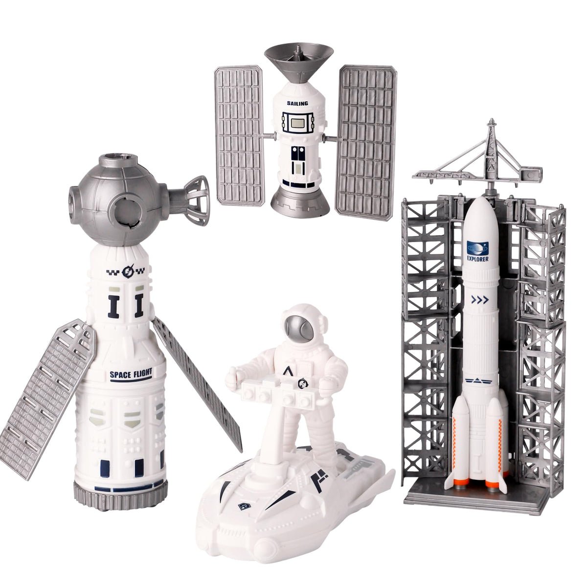 Wbzle Space Toy Kit: 6-in-1 Space Adventure with Astronaut & Launch Tower