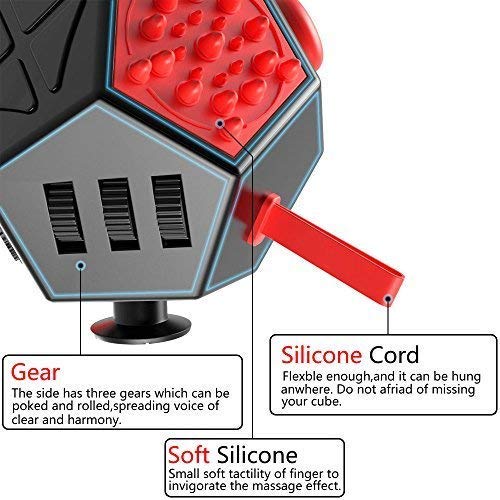 WCZCBOYA 12-Sided Fidget Toy - Stress Relief Dodecagon (Red)