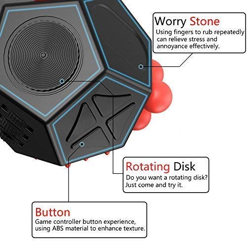 WCZCBOYA 12-Sided Fidget Toy - Stress Relief Dodecagon (Red)
