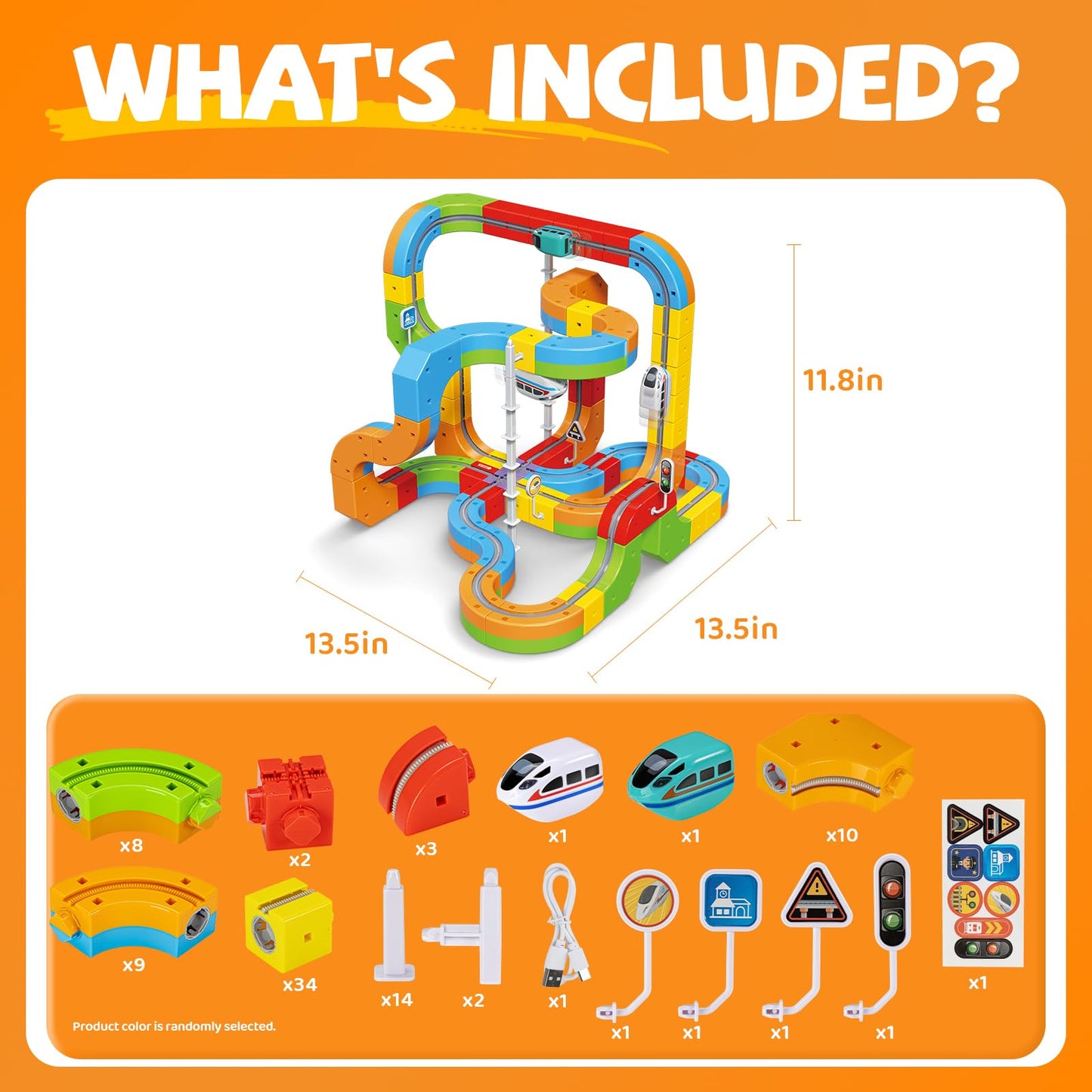 Wdebay Klick Rail 3D Flexible Race Track – STEM Train Set for Kids 3–8