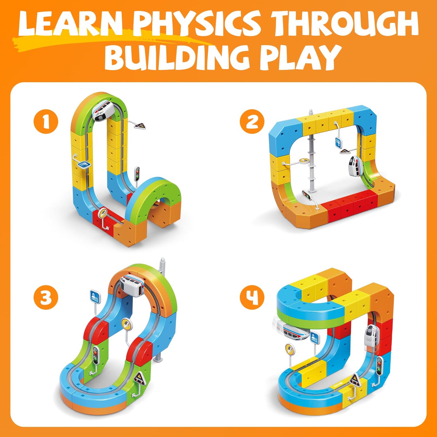 Wdebay Klick Rail Electric Train Set – 3D Flexible Race Track for Kids 3–8