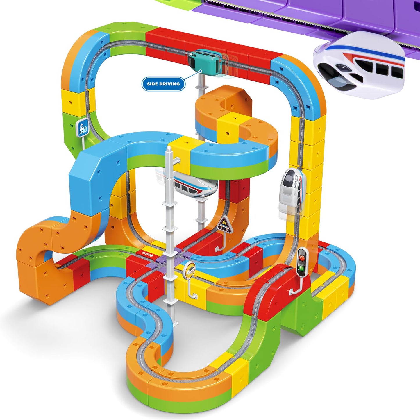 Wdebay Klick Rail 3D Flexible Race Track – STEM Train Set for Kids 3–8