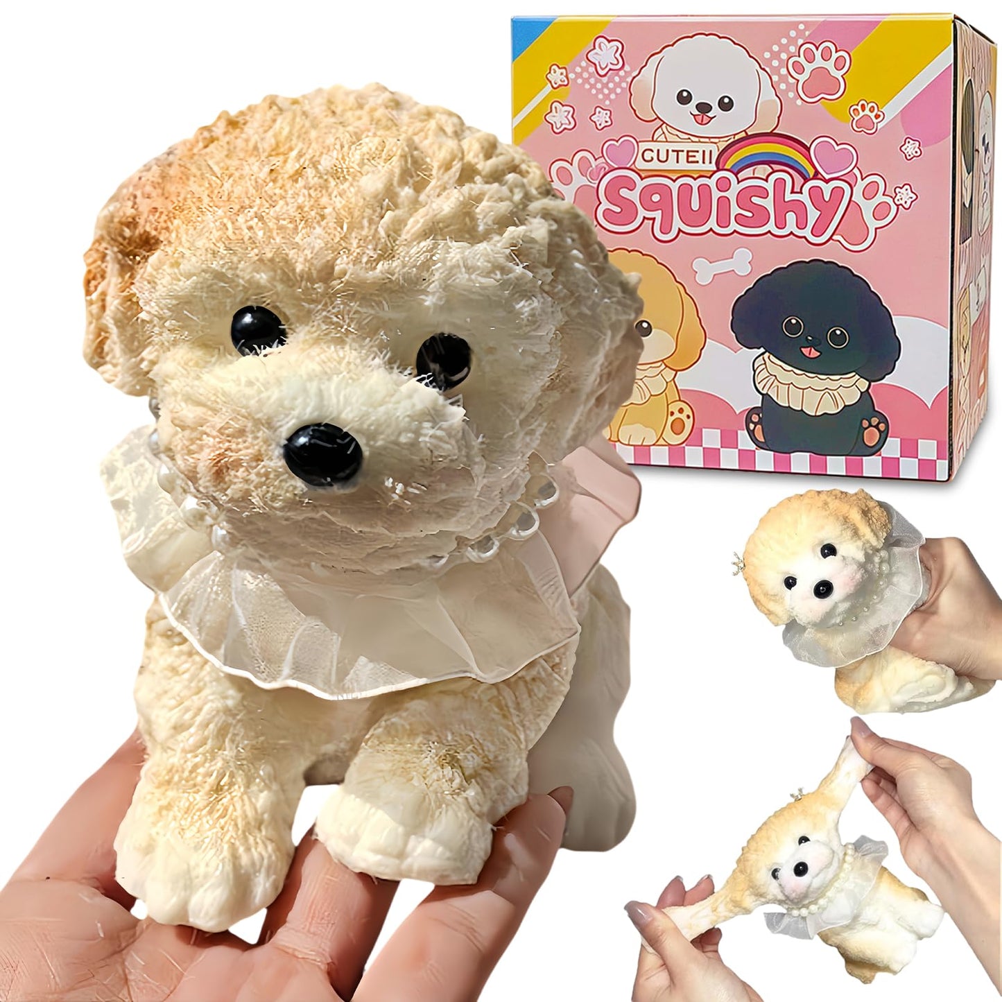 WDFXLWT Big Taba Squishy Dog – Handmade Soft Teddy Toy for Relaxation and Fun