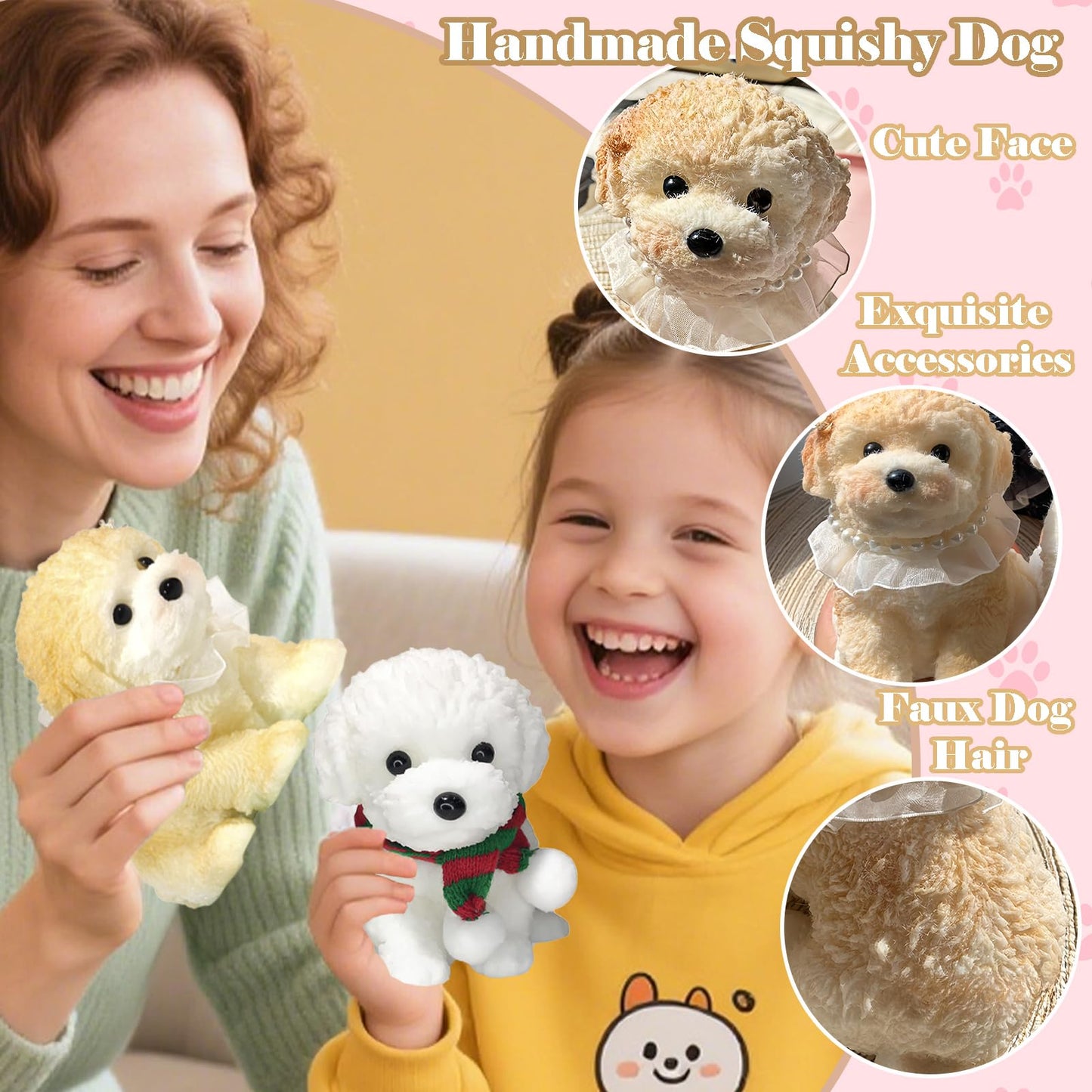 WDFXLWT Big Taba Squishy Dog – Handmade Soft Teddy Toy for Relaxation and Fun