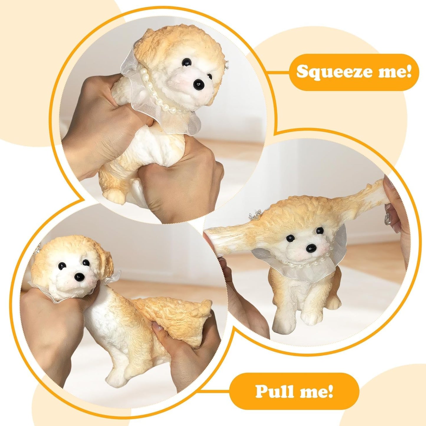 WDFXLWT Big Taba Squishy Dog – Handmade Soft Teddy Toy for Relaxation and Fun