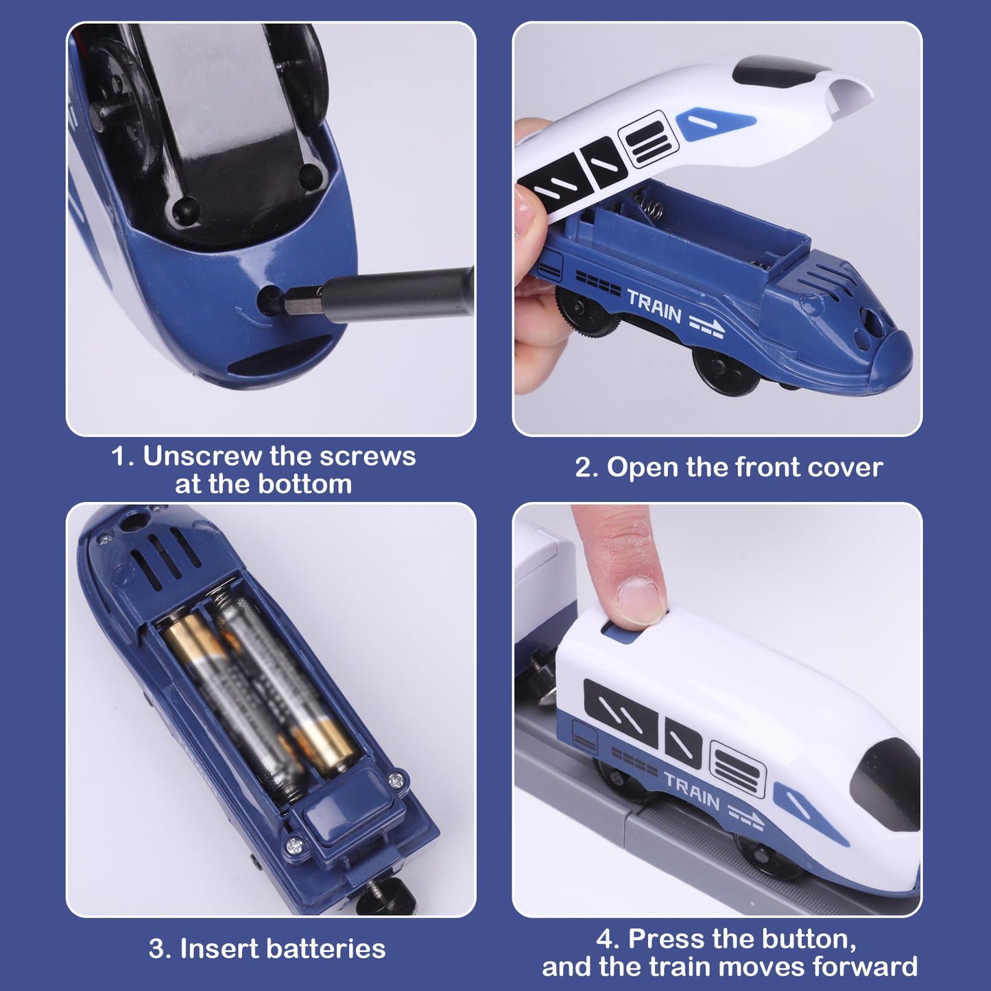 Wdmiya Deluxe Train Set — 104 Pcs, Magnetic Tracks, Compatible with Thomas, Brio & Chuggington