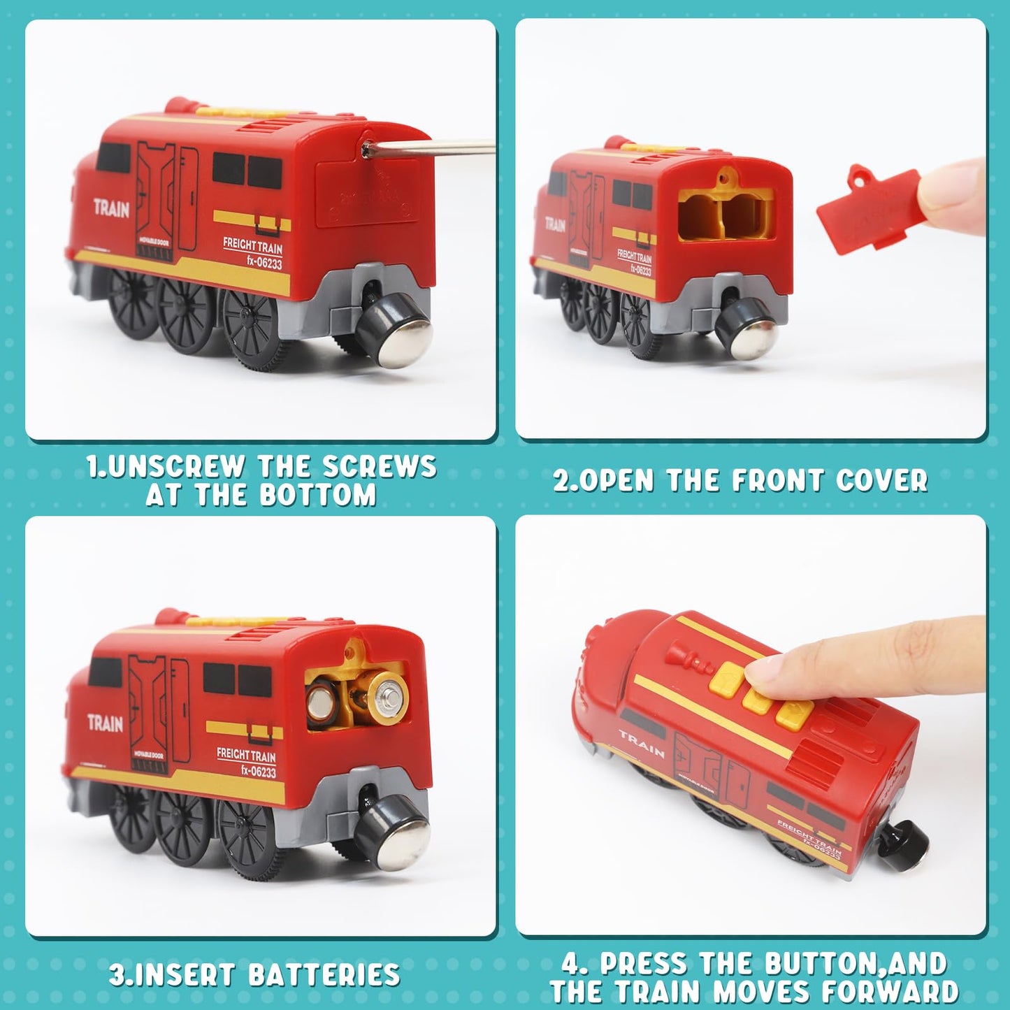 Wdmiya Forest Train Set – 128-Piece Battery-Operated Tracks, Magnetic Couplings, Compatible with Thomas & Brio